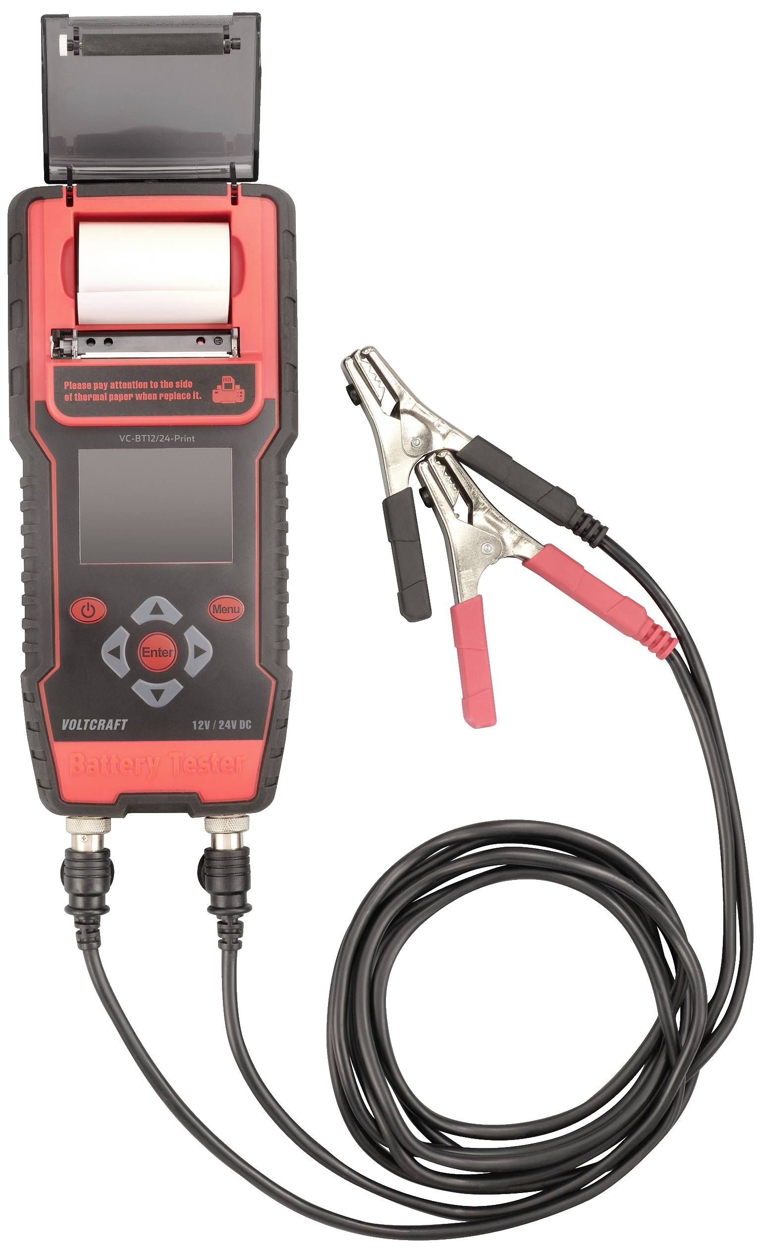 VOLTCRAFT VC-BT12/24-Print Kfz-Batterietester 12 V, 24V Batterieprüfung 243mm x 110mm x 59mm
