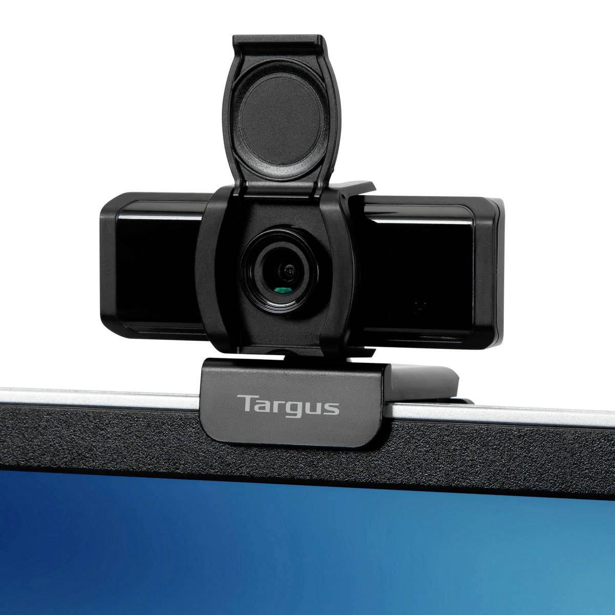 Targus Webcam Pro Full HD-Webcam 1920 x 1080 Pixel Integrierte Abdeckblende, Klemm-Halterung, Standfuß