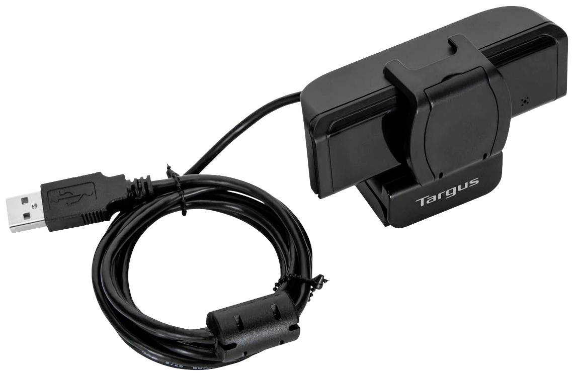 Targus Webcam Pro Full HD-Webcam 1920 x 1080 Pixel Integrierte Abdeckblende, Klemm-Halterung, Standfuß