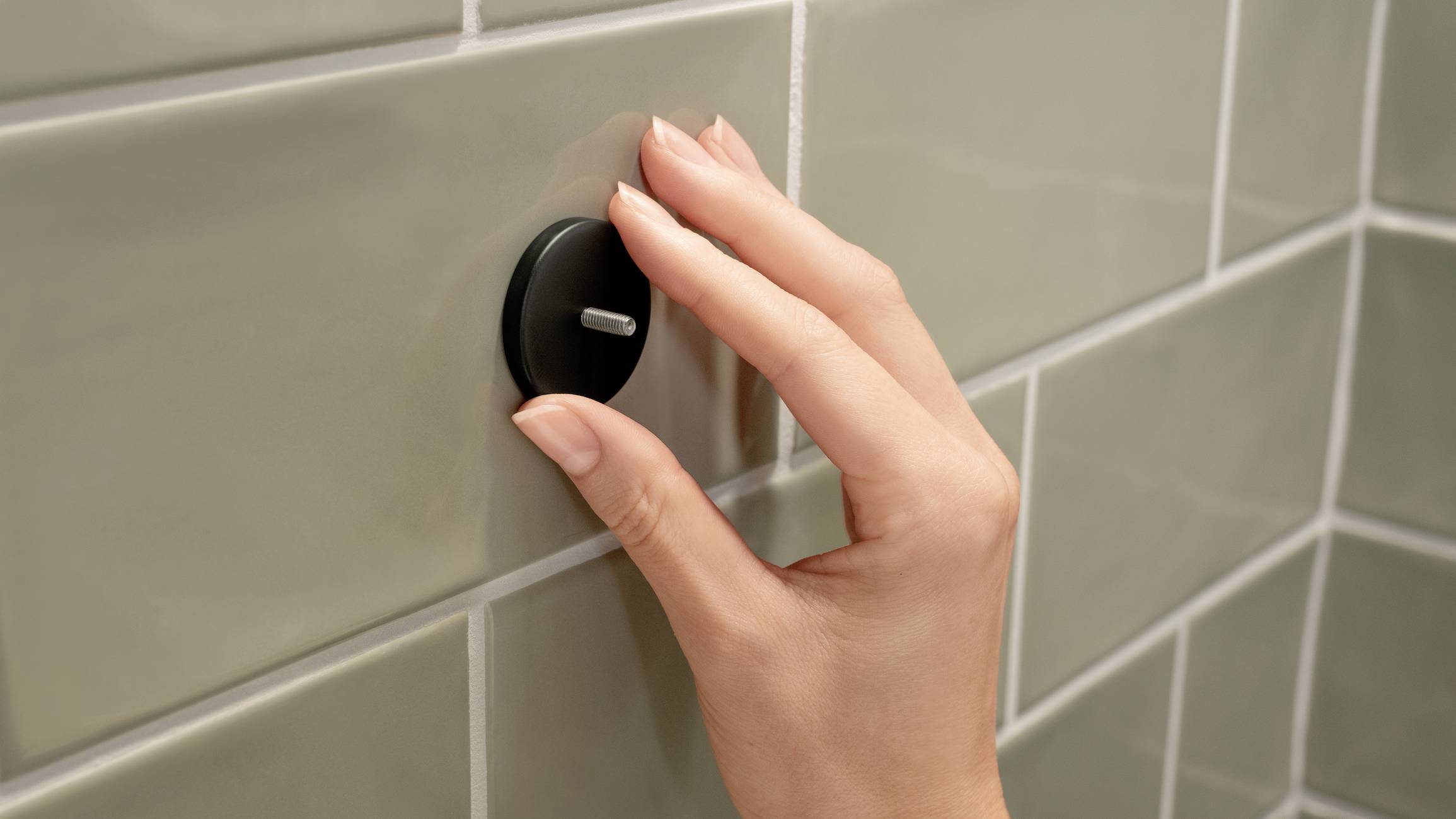 Tesa MOON BLACK, Aluminium, Schwarz, Wand-montiert, Duschkorb, 250 mm, 125 mm