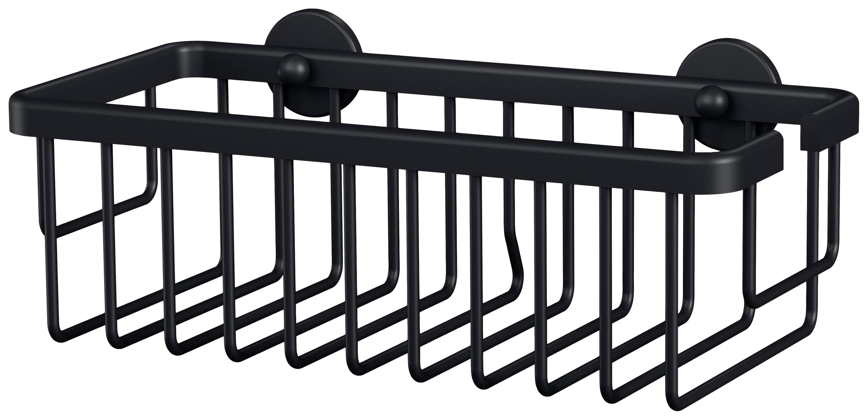 Tesa MOON BLACK, Aluminium, Schwarz, Wand-montiert, Duschkorb, 250 mm, 125 mm