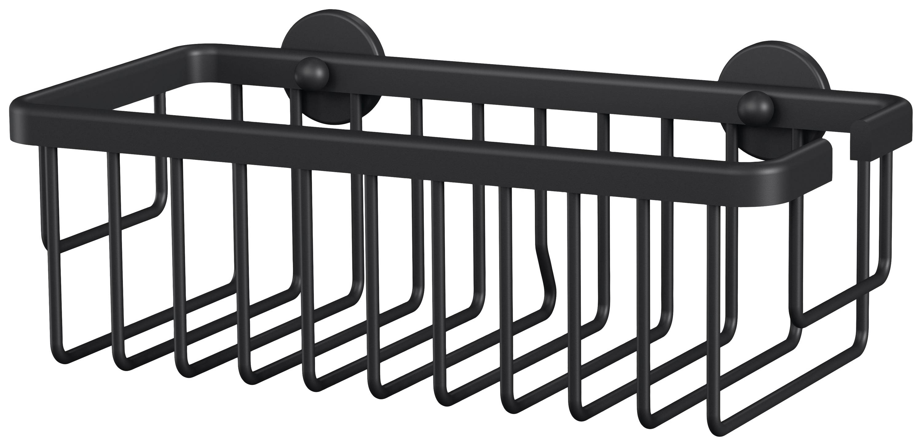 Tesa ALUXX BLACK, Aluminium, Schwarz, Wand-montiert, Duschkorb, 207 mm, 202 mm
