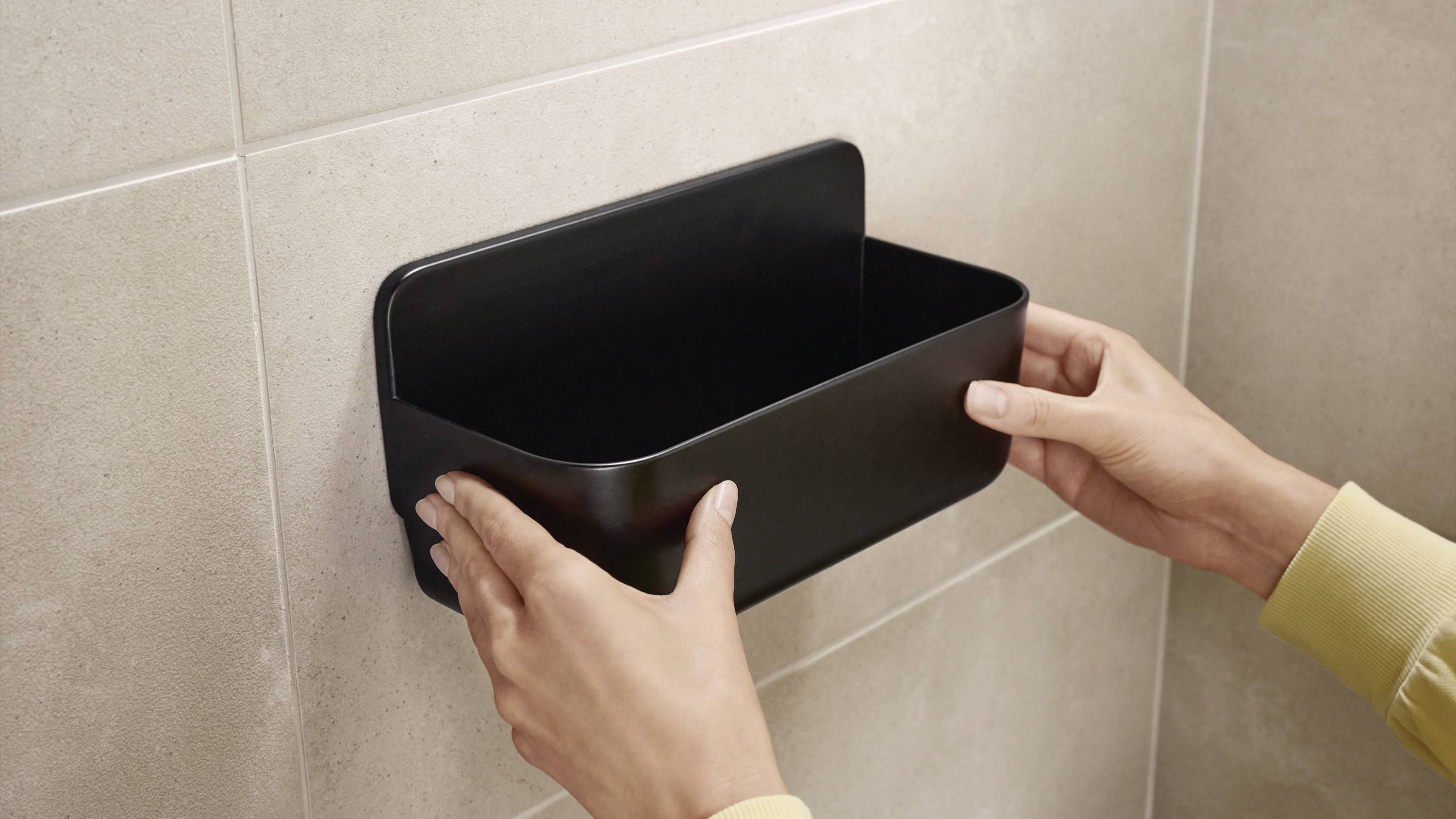 tesa 40515-00000-00 LAVAA Duschkorb Klebstoff Schwarz (matt)