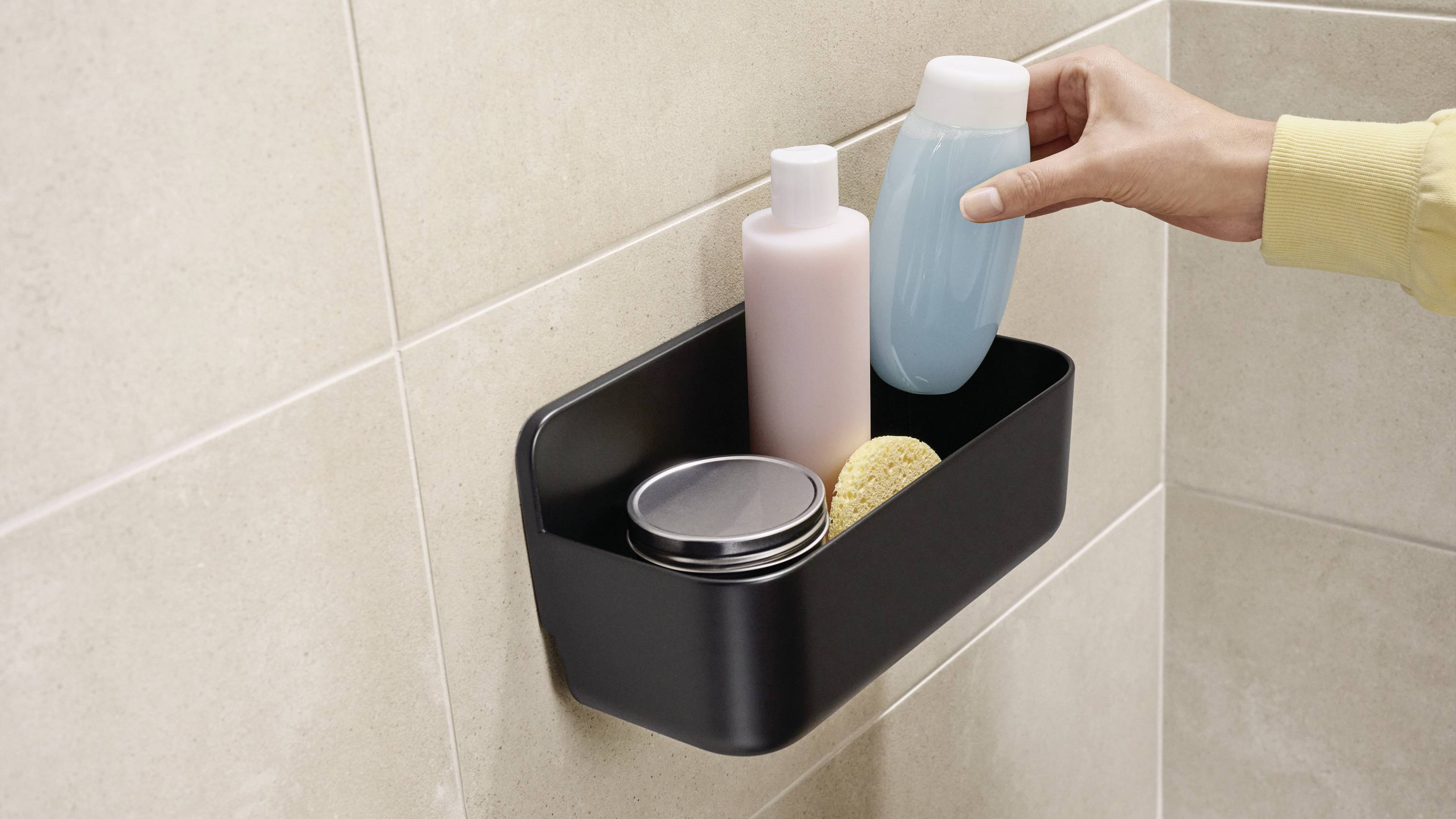 tesa 40515-00000-00 LAVAA Duschkorb Klebstoff Schwarz (matt)