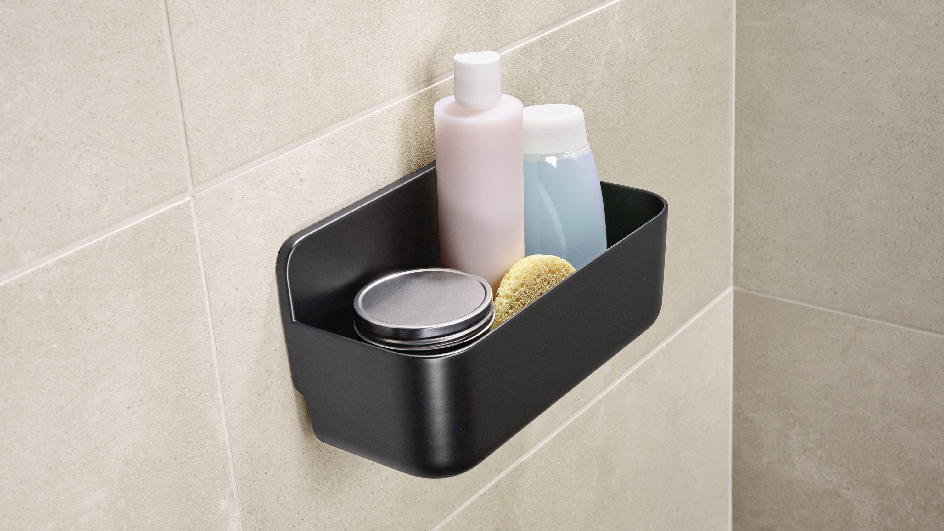 tesa 40516-00000-00 LAVAA Duschkorb Klebstoff Schwarz (matt)