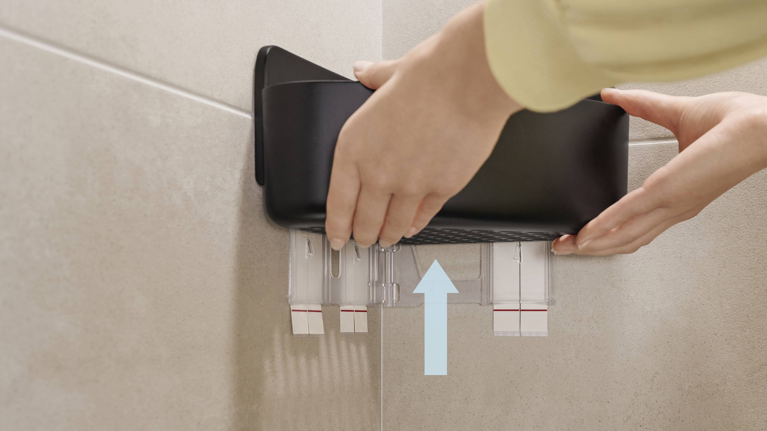 tesa 40517-00000-00 LAVAA Eckduschkorb Klebstoff Schwarz (matt)