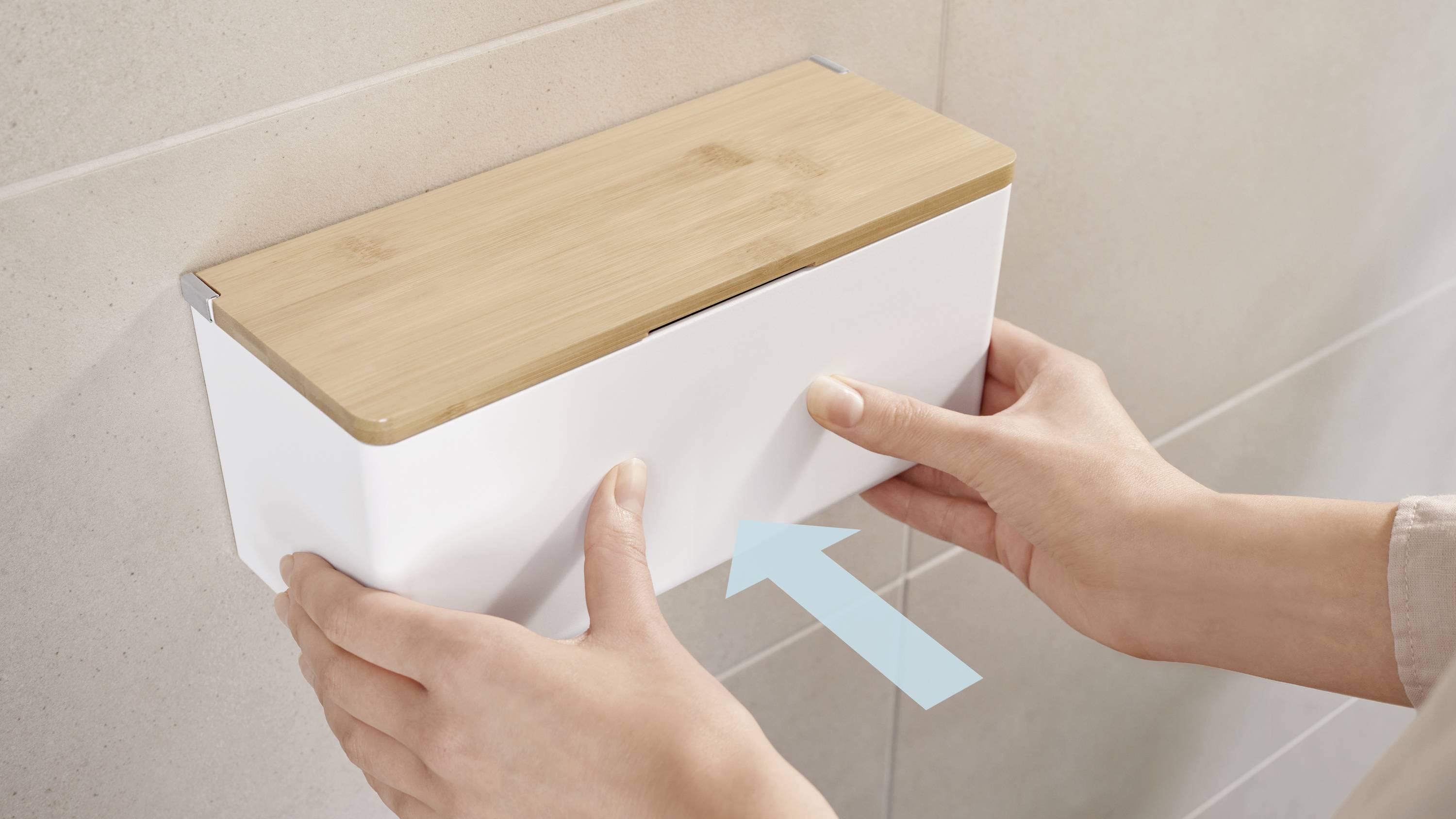 tesa 40520-00000-00 BABOO Aufbewahrungsbox Klebstoff Weiß (matt)