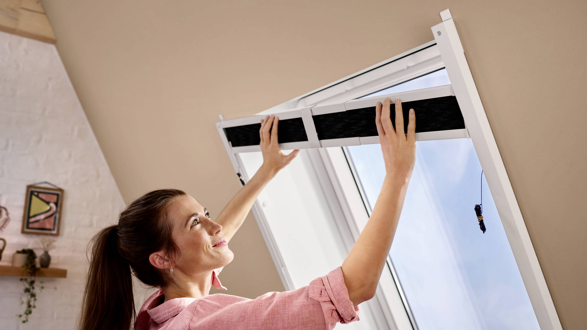 Tesa Insect Stop 55804-00000-00 Alu-Insektenschutz-Plissee (B x H) 1.14m x 1.60m Anthrazit 1St.