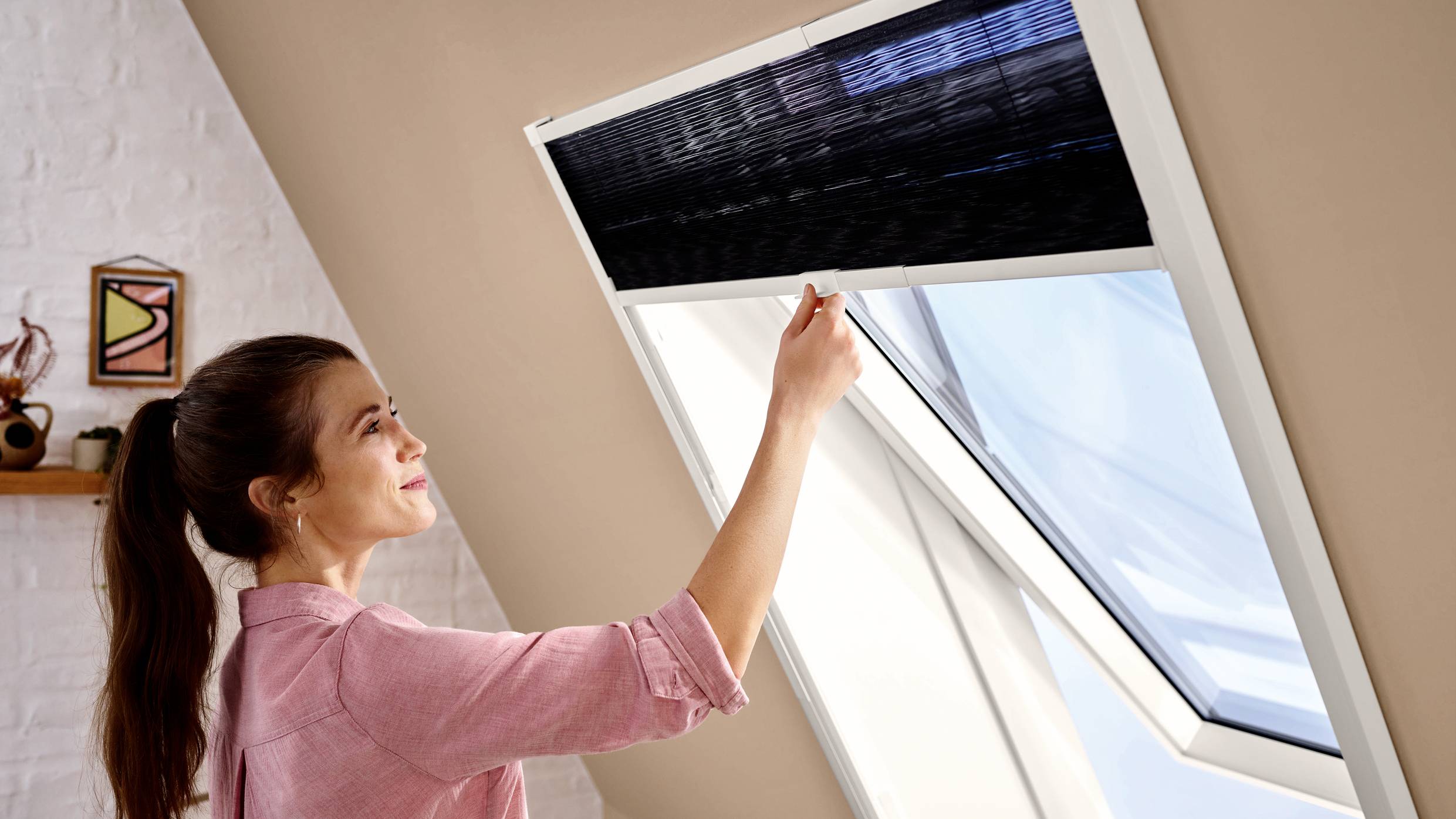 Tesa Insect Stop 55804-00000-00 Alu-Insektenschutz-Plissee (B x H) 1.14m x 1.60m Anthrazit 1St.