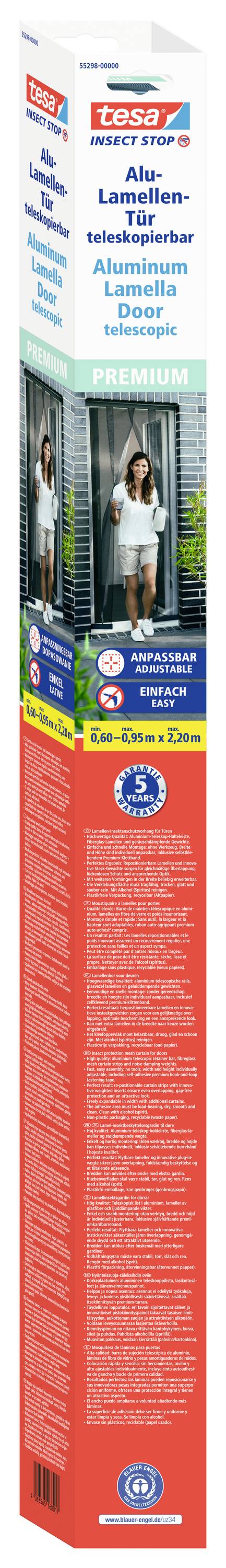 Tesa Insect Stop 55298-00000-00 Insektenschutzvorhang (B x H) 0.95m x 2.20m Anthrazit 1St.