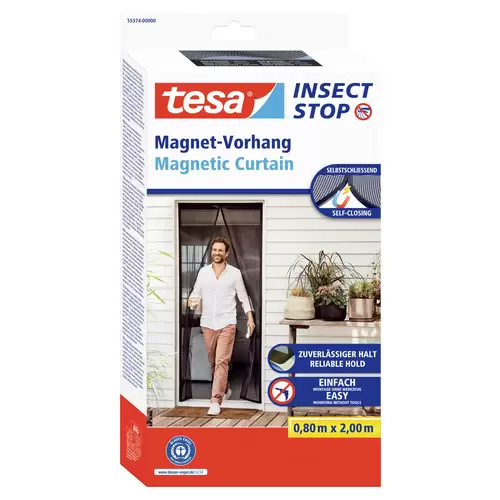 Tesa Fliegengitter 55374-00000-00 Magnetvorhang (B x H) 0.80m x 2.00m Anthrazit 1St. Tesa Fliegengitter 55374-00000-00 Magnetvorhang (B x H) 0.80m x 2.00m Anthrazit 1St.