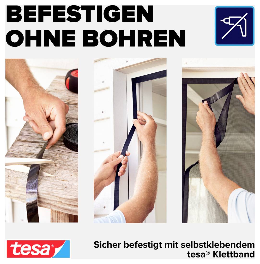 Tesa Fliegengitter 55394-00000-00 Magnetvorhang (B x H) 1.00m x 2.20m Anthrazit 1St.