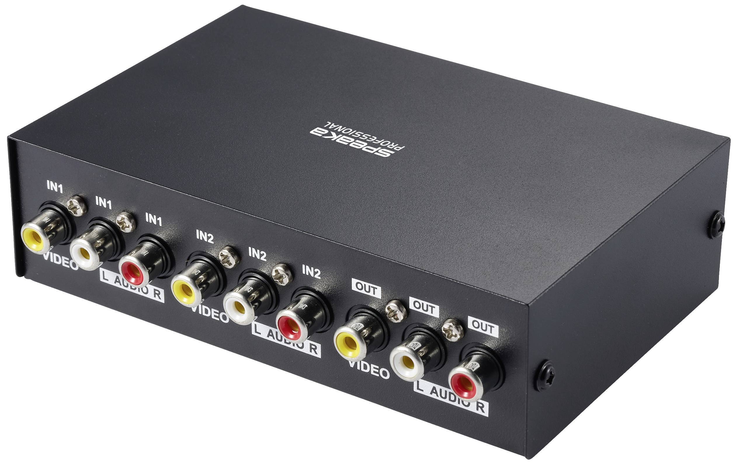 SpeaKa Professional SP-11175216 2 Port Composite-Switch mit Audio-Ports