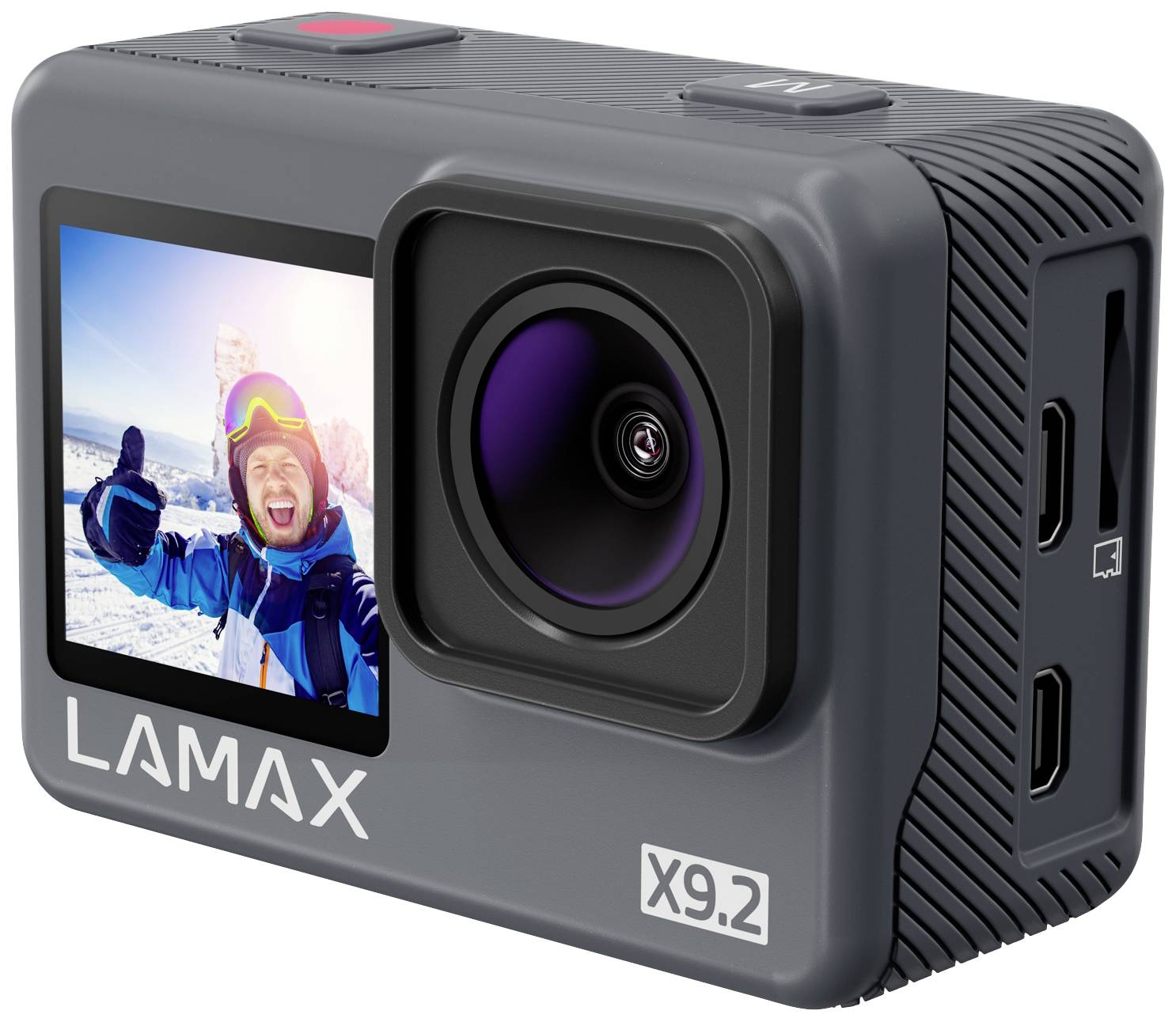 Lamax X9.2 Action Cam 4K, Bildstabilisierung, Dual-Display, Spritzwassergeschützt, Touch-Screen, WLAN
