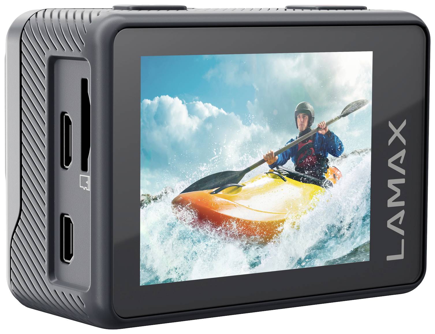 Lamax X9.2 Action Cam 4K, Bildstabilisierung, Dual-Display, Spritzwassergeschützt, Touch-Screen, WLAN