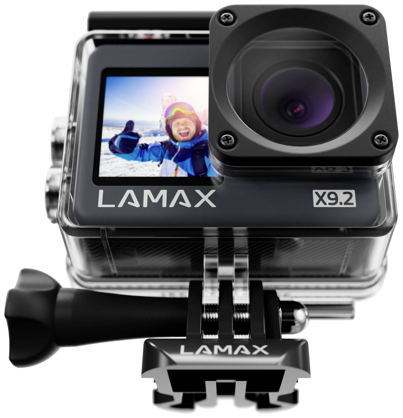 Lamax X9.2 Action Cam 4K, Bildstabilisierung, Dual-Display, Spritzwassergeschützt, Touch-Screen, WLAN