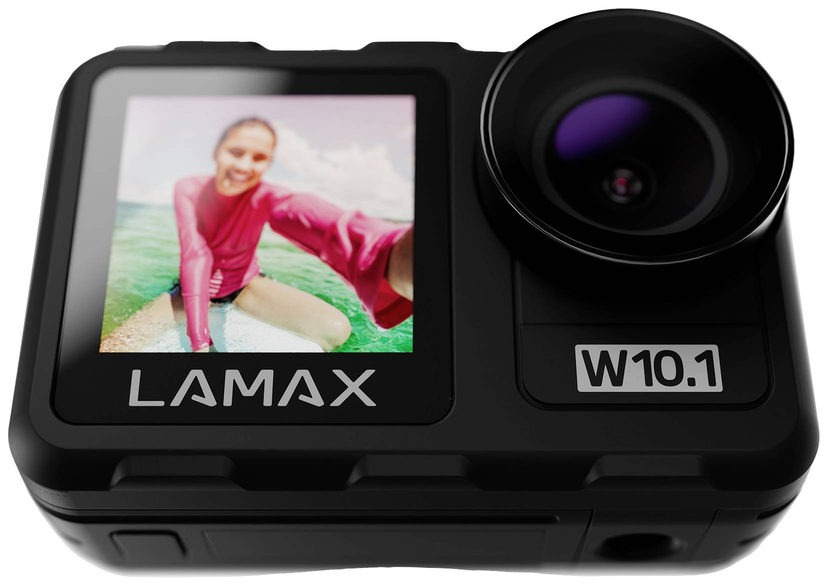 Lamax LAMAX W10.1 Action Cam 4K, Bildstabilisierung, Dual-Display, Wasserfest, Touch-Screen, Full-HD, WLAN