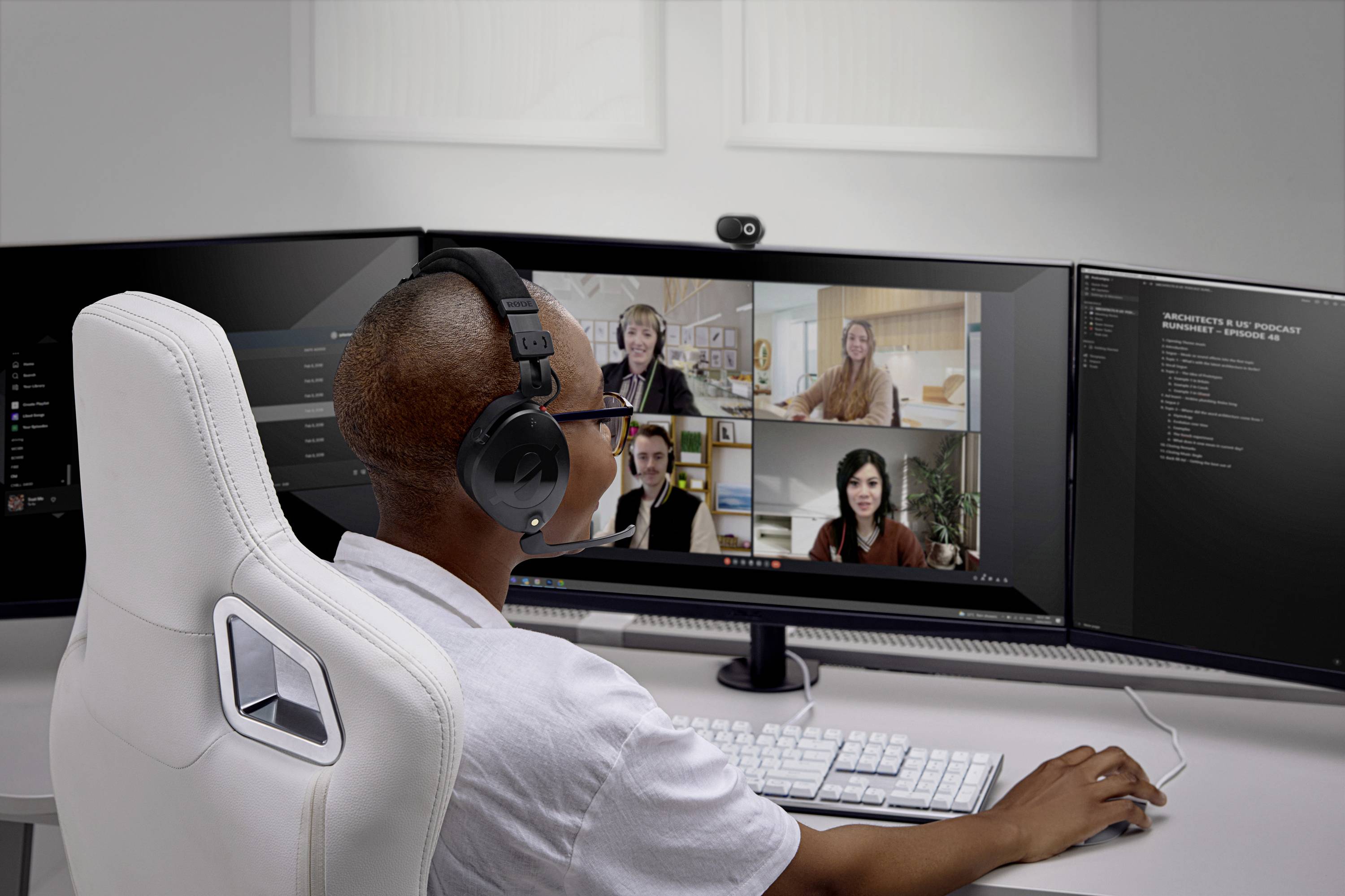 RODE Microphones NTH-100M Computer Over Ear Headset kabelgebunden Stereo Schwarz