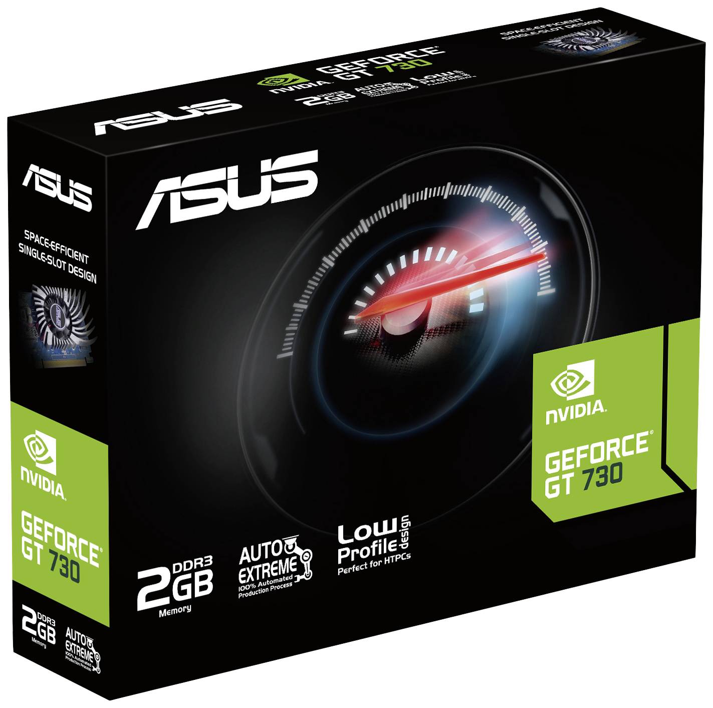 Asus Grafikkarte Nvidia GeForce GT730 2GB DDR3-RAM VGA, DVI, HDMI®