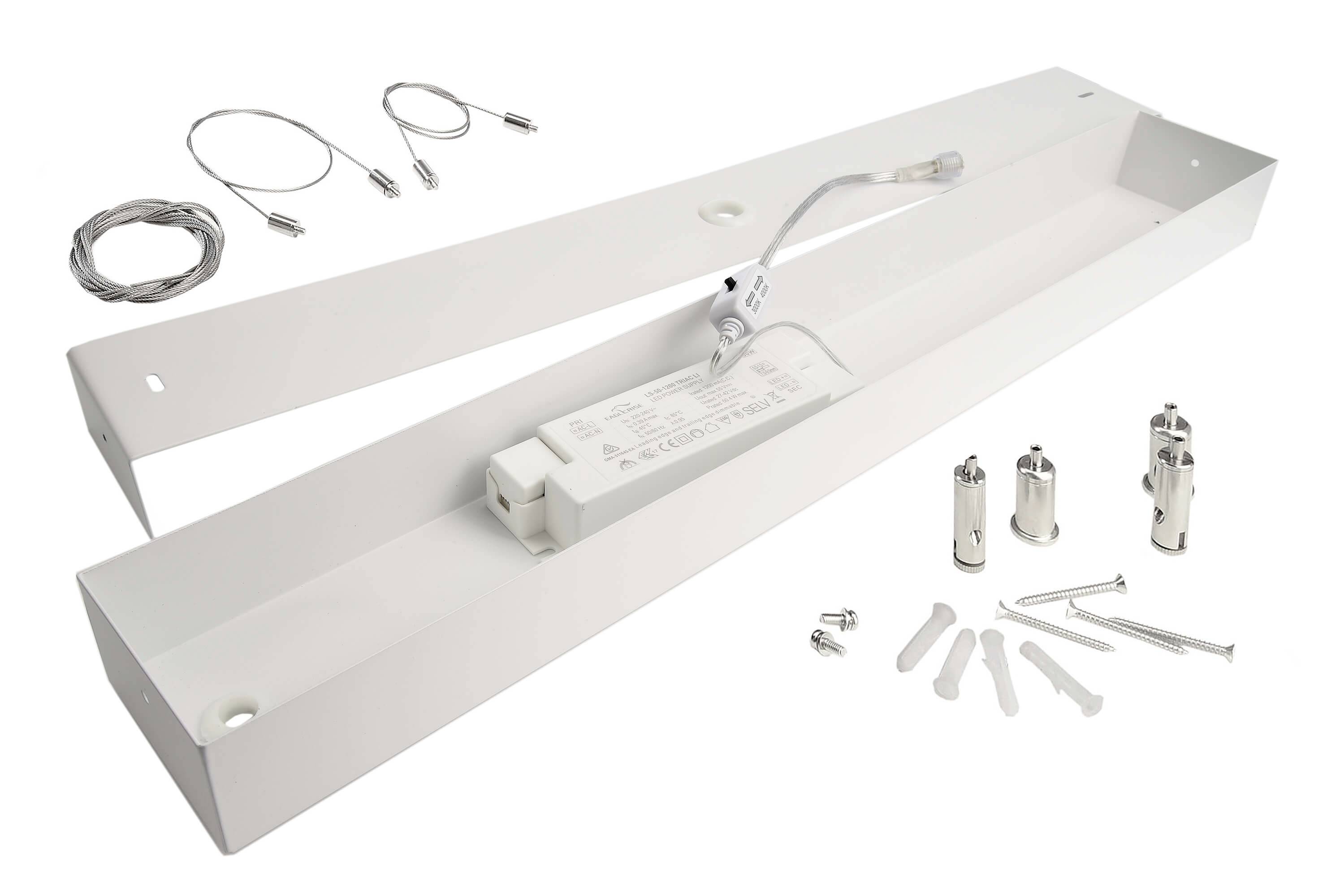 Deko Light 342221 LED Panel transparent, eckig, 50 W, 3000/4000 K, Weiß Pendelleuchte EEK: E (A - G) LED LED fest eingebaut 53W