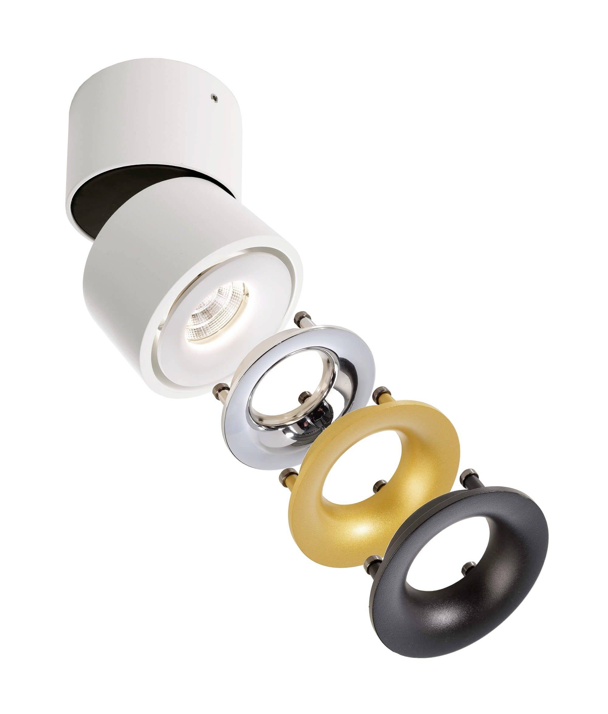 Deko Light Uni II Mini Deckenaufbauleuchte LED fest eingebaut 8W EEK: G (A - G) Warmweiß Signalweiß (RAL 9003)