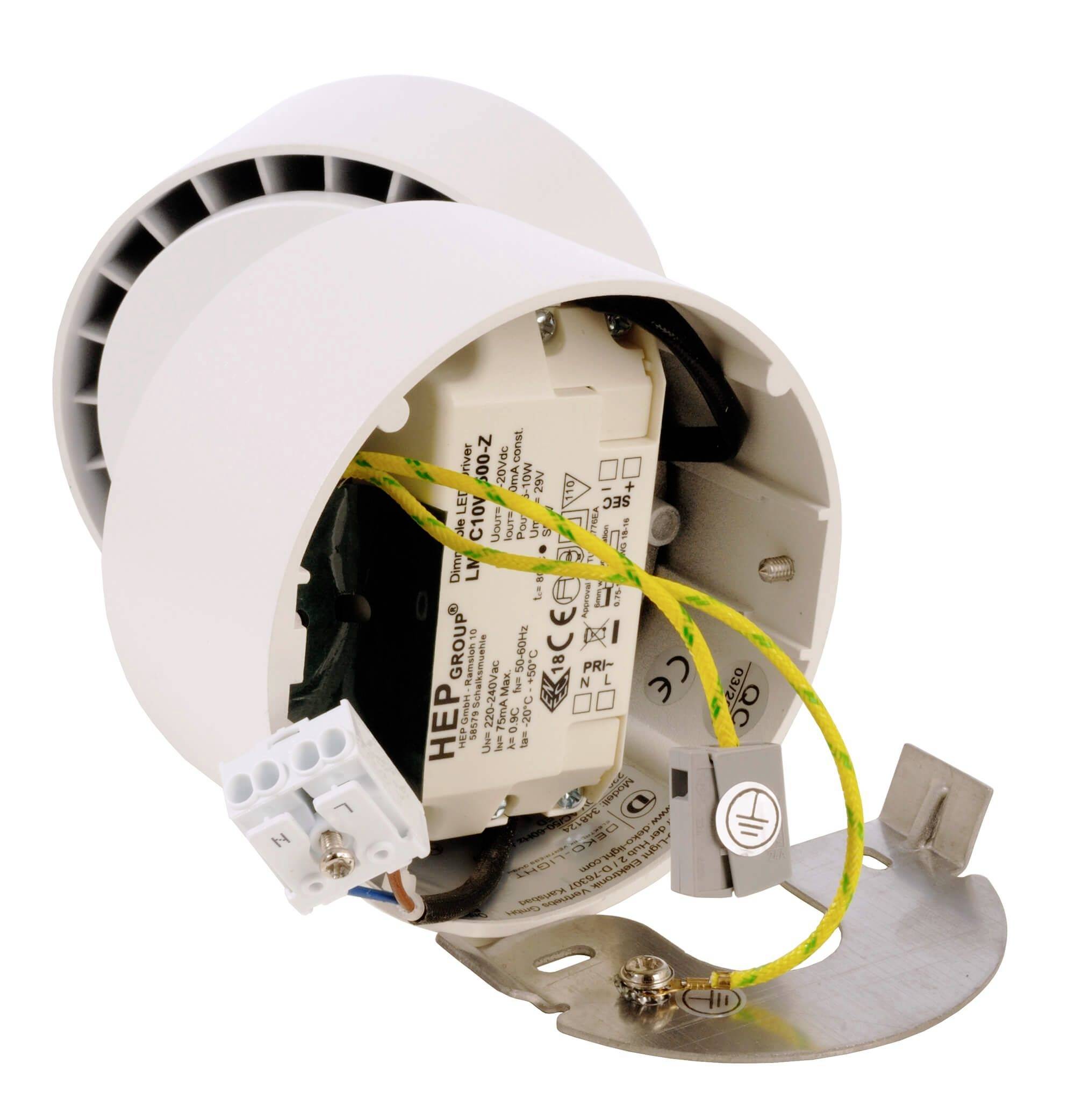 Deko Light Uni II Mini Deckenaufbauleuchte LED fest eingebaut 8W EEK: G (A - G) Warmweiß Signalweiß (RAL 9003)