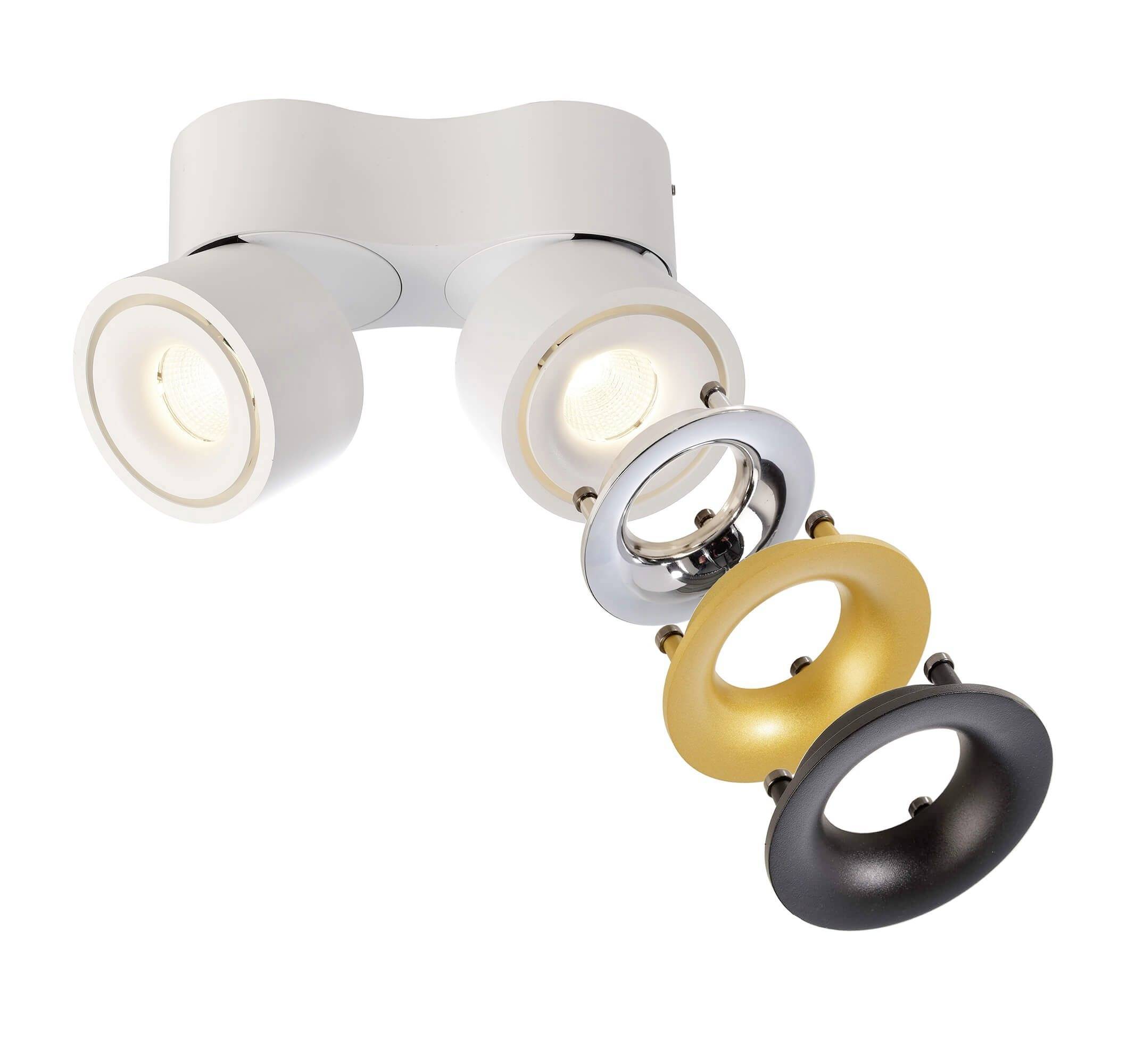 Deko Light Uni II Mini Deckenaufbauleuchte LED fest eingebaut 15W EEK: G (A - G) Warmweiß Signalweiß (RAL 9003)