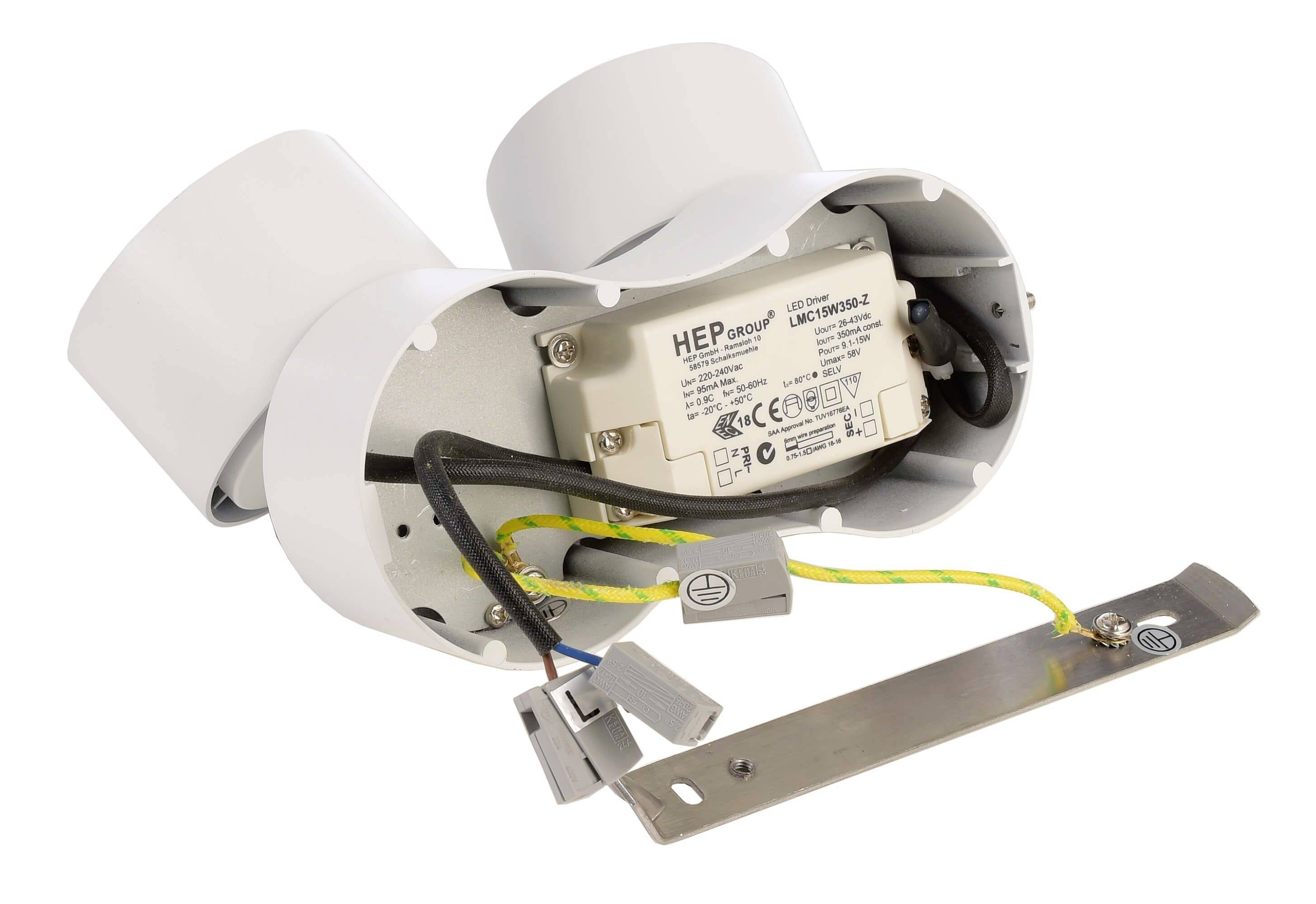 Deko Light Uni II Mini Deckenaufbauleuchte LED fest eingebaut 15W EEK: G (A - G) Warmweiß Signalweiß (RAL 9003)