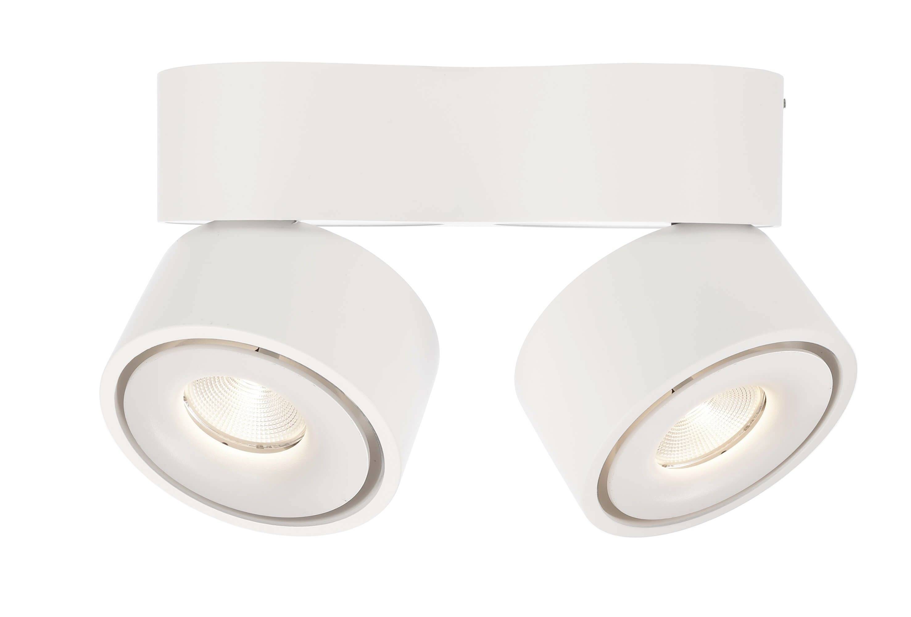 Deko Light Uni II Double Deckenaufbauleuchte LED fest eingebaut 20W EEK: G (A - G) Warmweiß Signalweiß (RAL 9003)