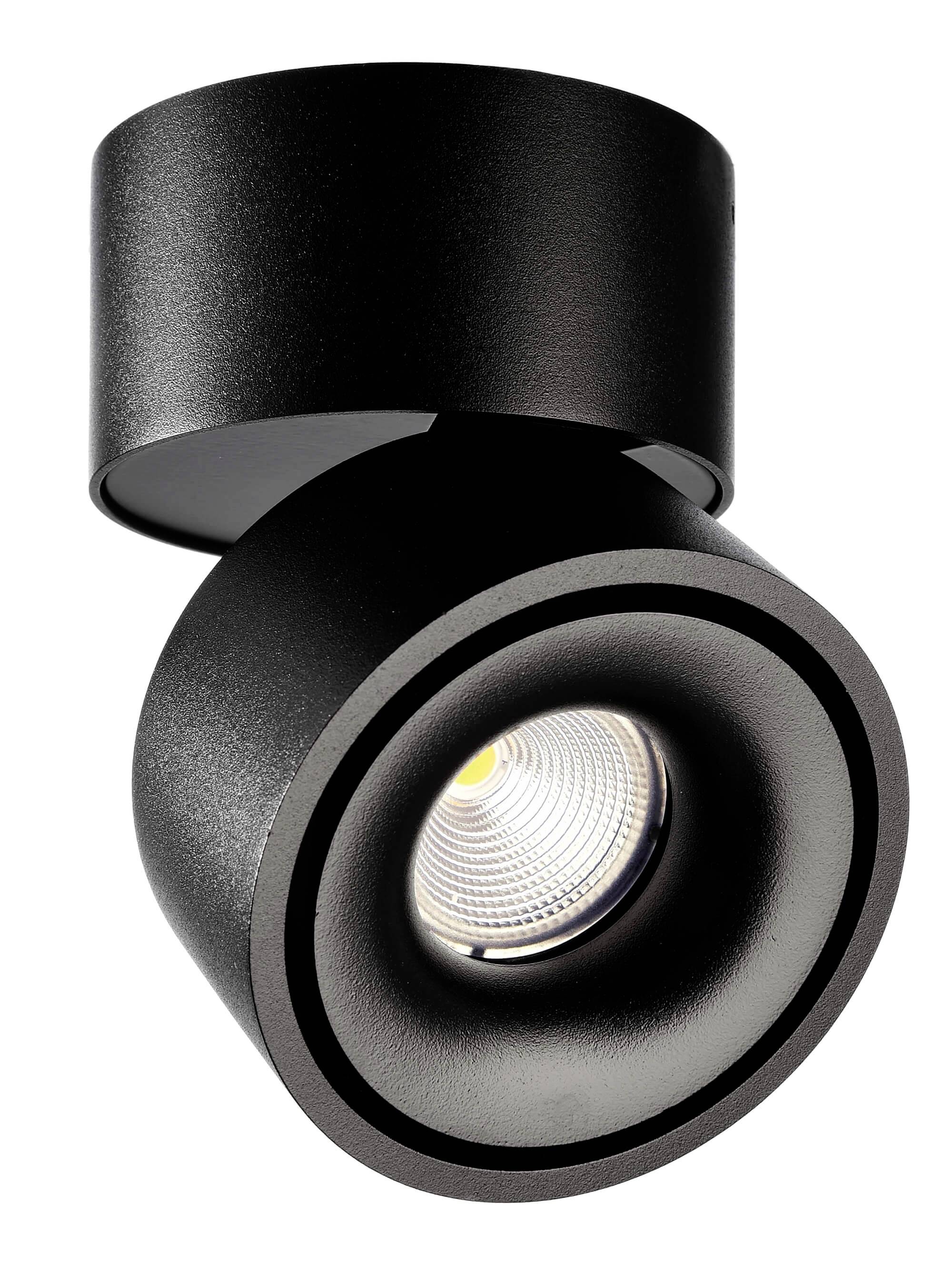 Deko Light Uni II Deckenaufbauleuchte LED fest eingebaut 12W EEK: G (A - G) Warmweiß Tiefschwarz (RAL 9005)