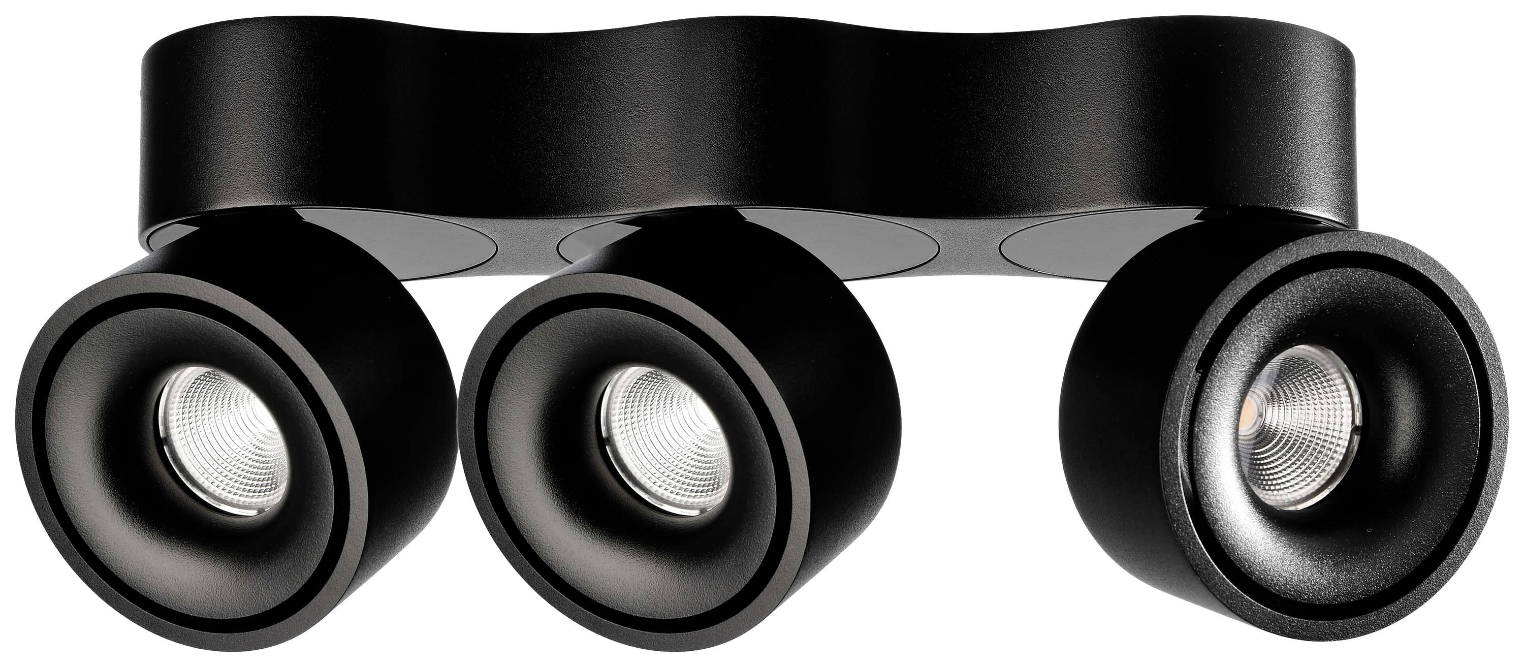 Deko Light Uni Triple Deckenaufbauleuchte LED LED fest eingebaut 31W EEK: G (A - G) Warmweiß Tiefschwarz (RAL 9005)