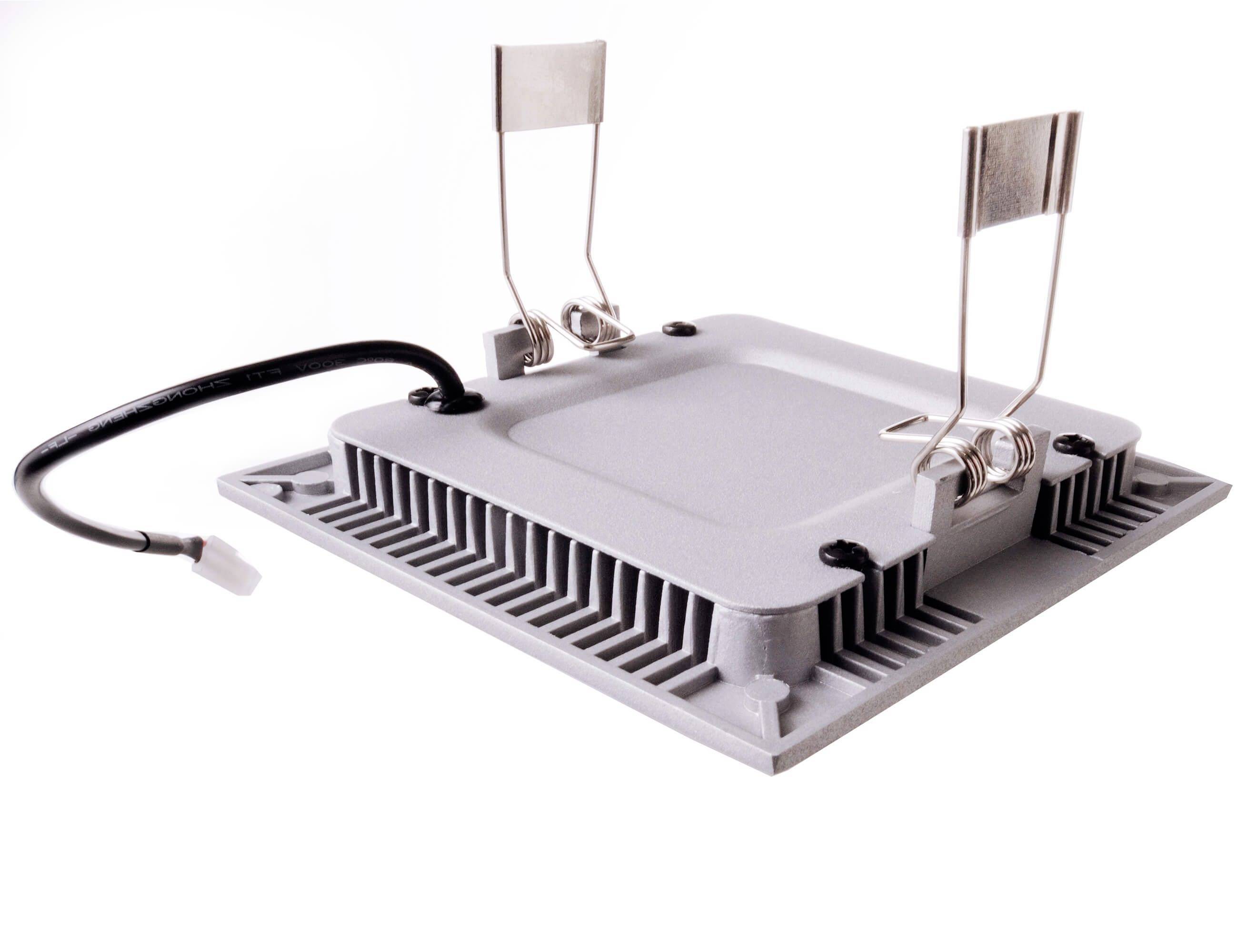 Deko Light 565153 LED Panel Square 8 LED-Einbauleuchte EEK: G (A - G) LED fest eingebaut 7W Perlhellgrau (RAL 9022)