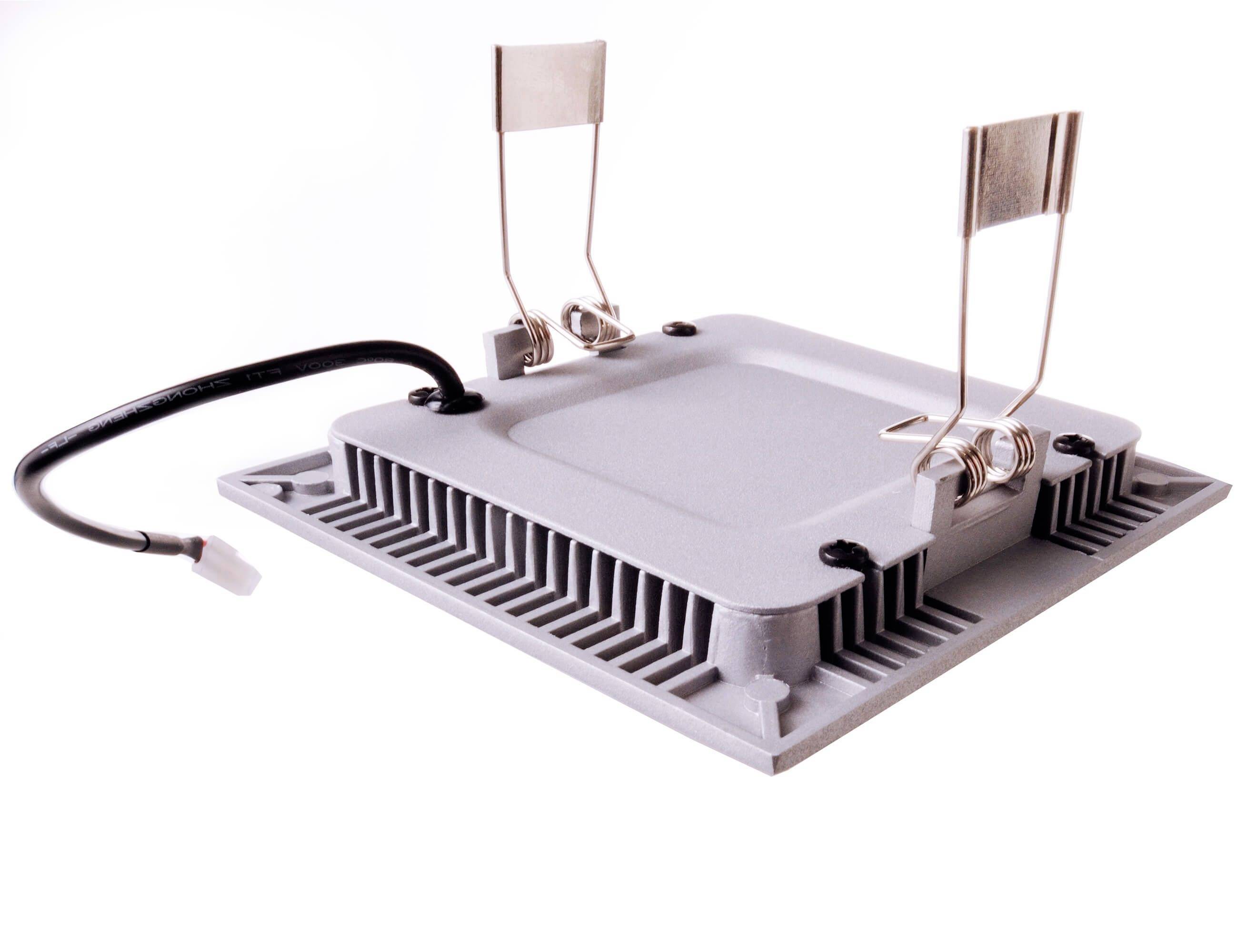 Deko Light 565155 LED Panel Square 8 LED-Einbauleuchte EEK: G (A - G) LED fest eingebaut 7W Perlhellgrau (RAL 9022)