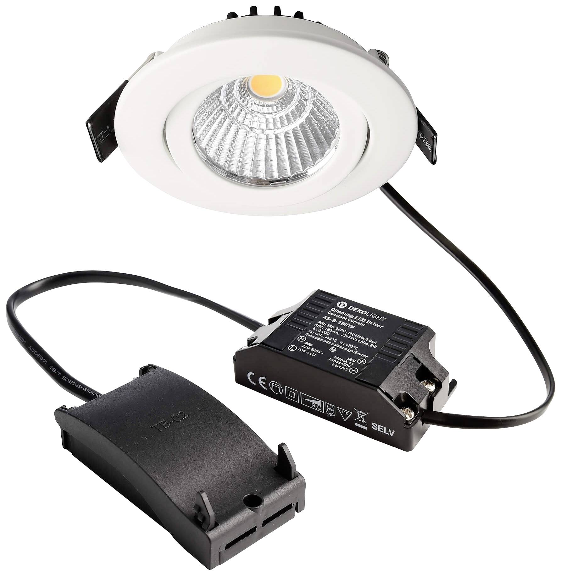 Deko Light 565355 Dione LED-Einbauleuchte EEK: F (A - G) LED fest eingebaut 8.50W Weiß