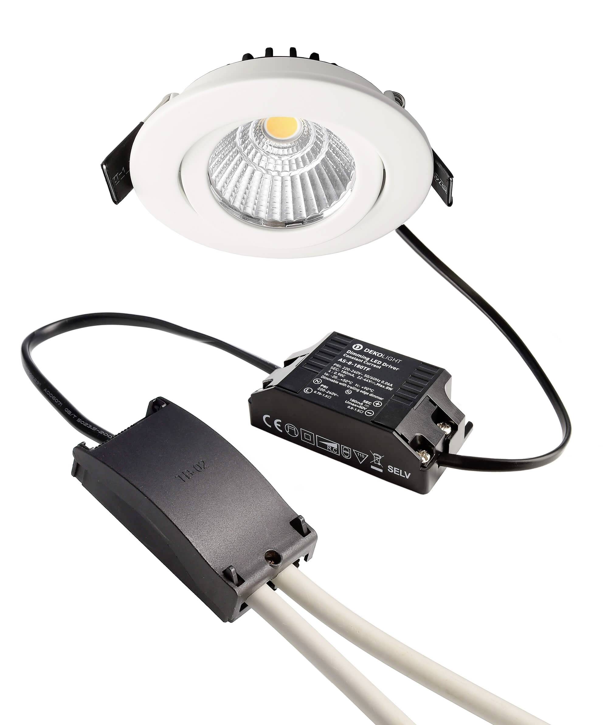 Deko Light 565358 Dione LED-Einbauleuchte EEK: F (A - G) LED fest eingebaut 8.50W Weiß