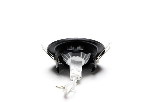 Deko Light Einbauring 89 GU5.3 686864 Deckeneinbauring LED, Halogen GU5.3, MR 16 50W Signal-Schwarz