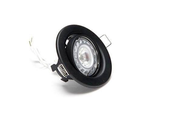 Deko Light Einbauring 89 GU5.3 686864 Deckeneinbauring LED, Halogen GU5.3, MR 16 50W Signal-Schwarz