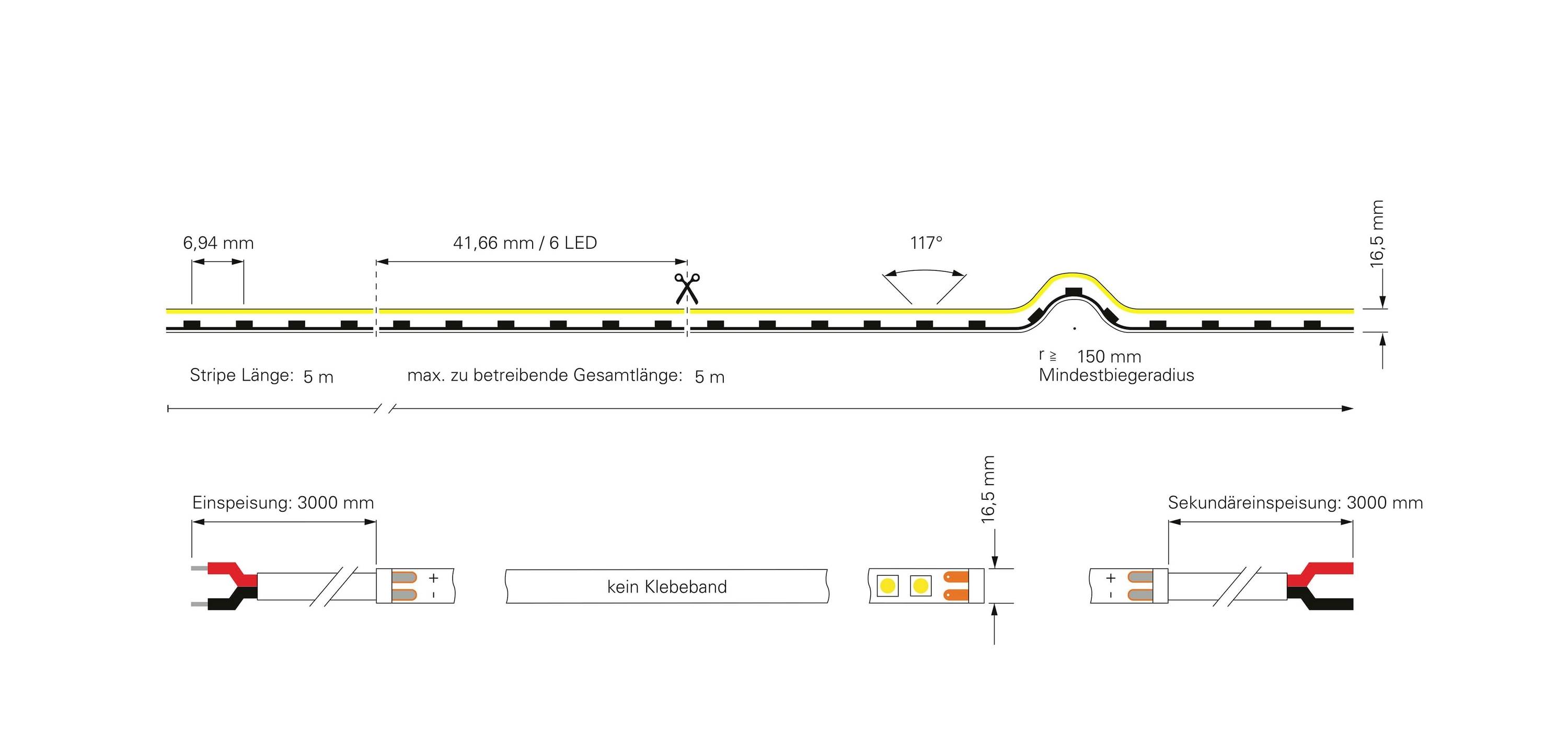Deko Light 840288 LED-Streifen EEK: G (A - G) mit offenem Kabelende 24 V/DC 5000mm Warmweiß 5m