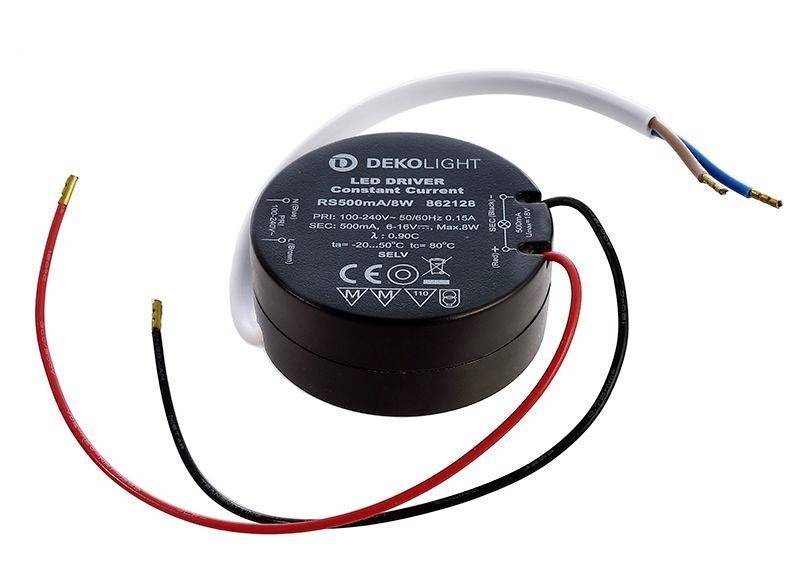 Deko Light ROUND, CC, RS500mA/8W LED-Treiber Konstantstrom 8W 0.50A 6 - 16 V/DC 1St.