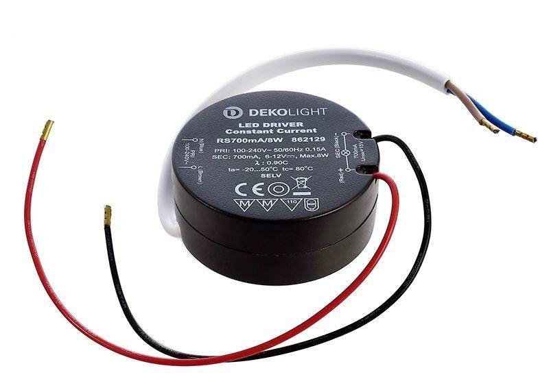 Deko Light ROUND, CC, RS700mA/8W LED-Treiber Konstantstrom 8W 0.70A 6 - 12 V/DC 1St.