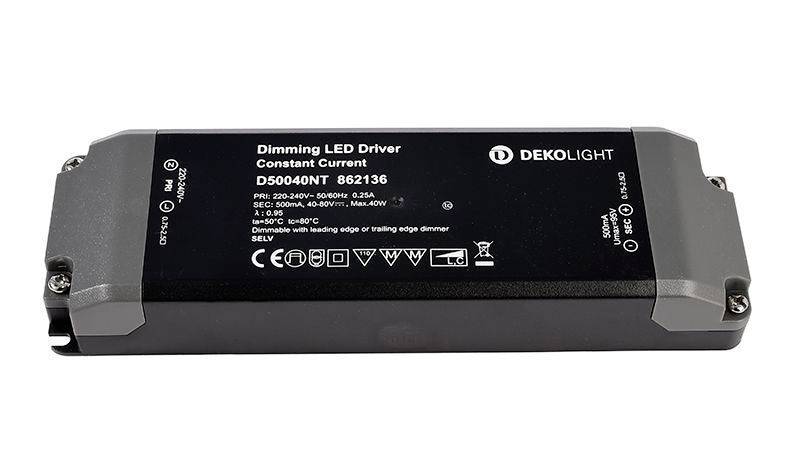 Deko Light BASIC, DIM, CC, D50040NT/40W LED-Treiber Konstantstrom 40W 0.50A 40 - 80 V/DC 1St.
