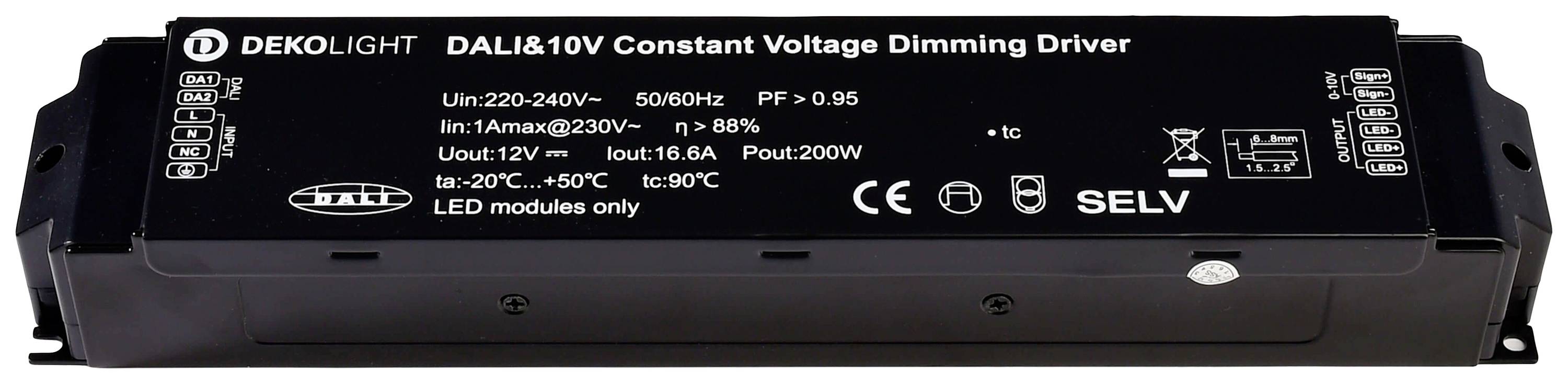 Deko Light BASIC, DIM, CV LED-Trafo Konstantspannung 0mA - 16.70A 12 V/DC 1St.