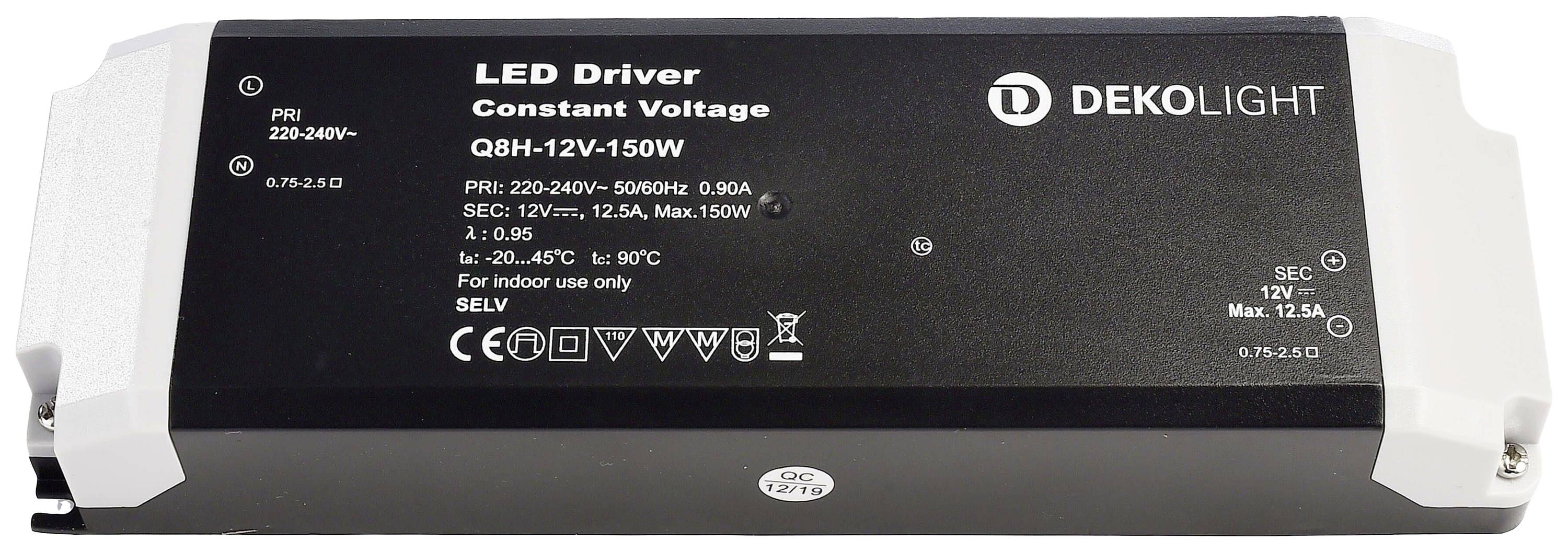 Deko Light BASIC, CV LED-Trafo Konstantspannung 0mA - 12.50A 12 V/DC 1St.