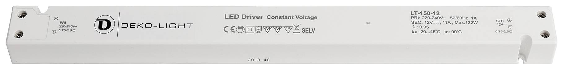 Deko Light LONG-FLAT, CV, LT LED-Trafo Konstantspannung 0mA - 11A 12 V/DC 1St.