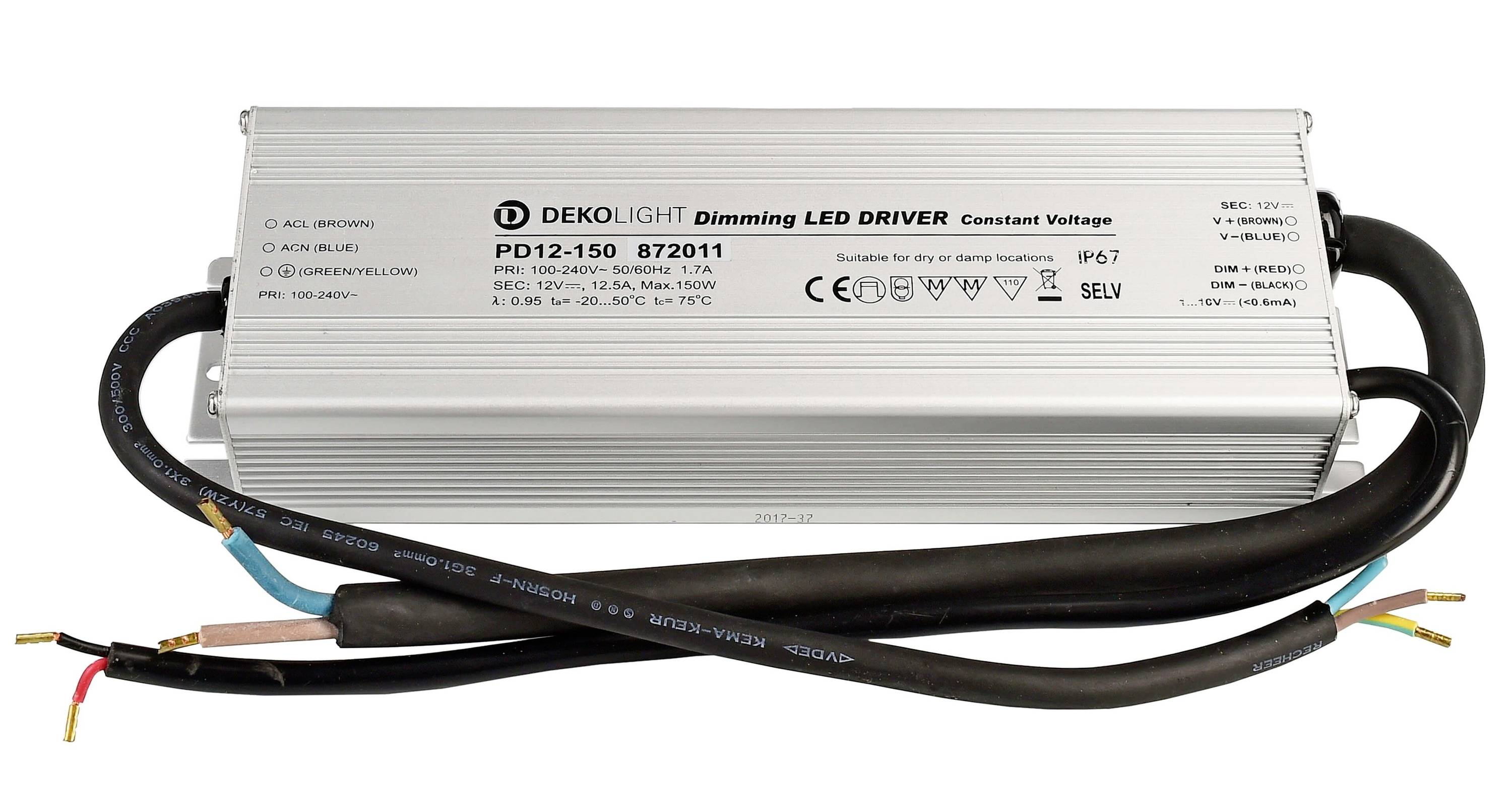 Deko Light IP, DIM, CV, PD LED-Trafo Konstantspannung 0mA - 12.50A 12 V/DC 1St.