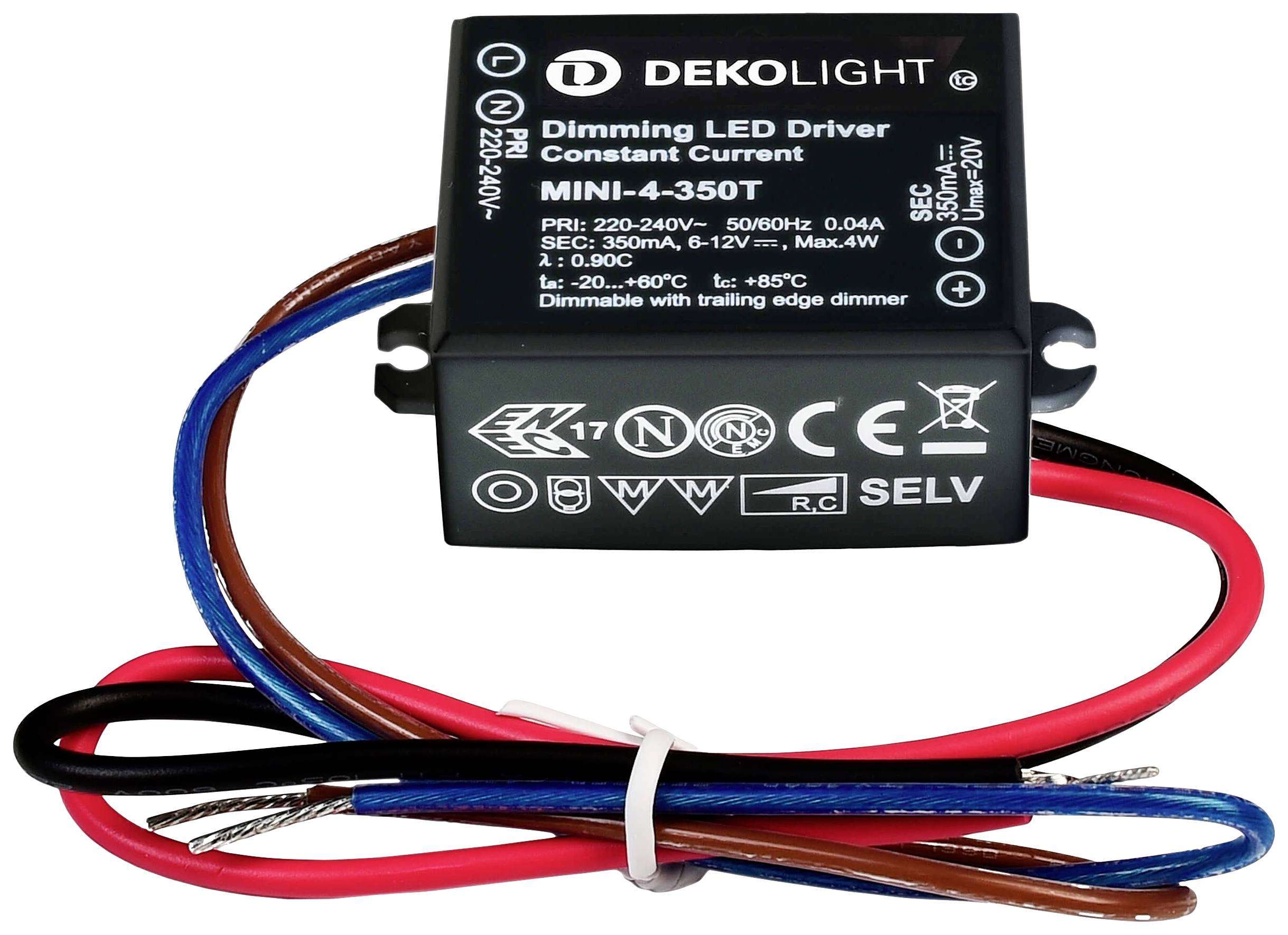 Deko Light MINI, DIM, CC LED-Treiber Konstantstrom 4W 0.35A 6 - 12 V/DC 1St.