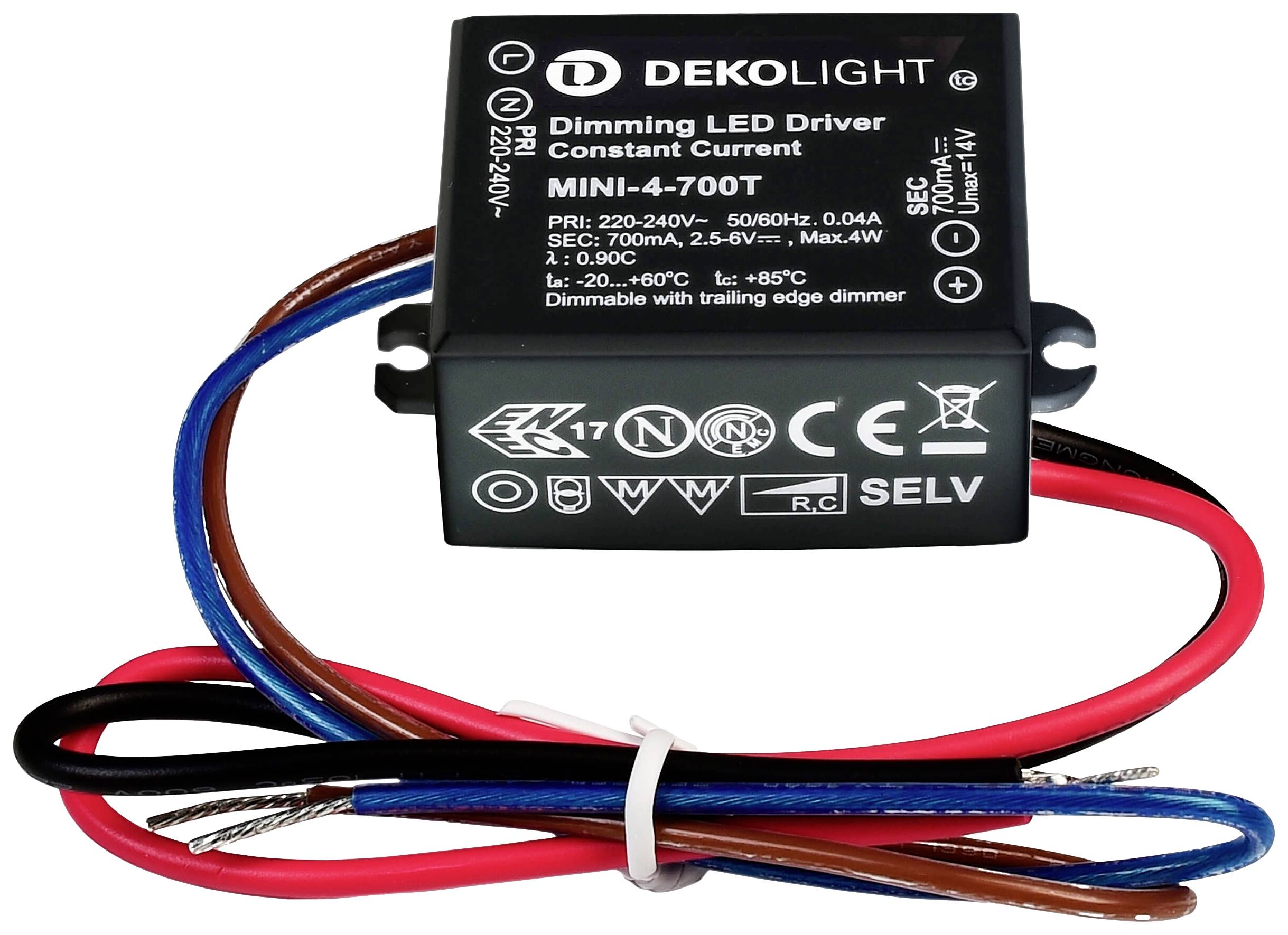 Deko Light MINI, DIM, CC LED-Treiber Konstantstrom 4W 0.70A 2.5 - 6 V/DC 1St.