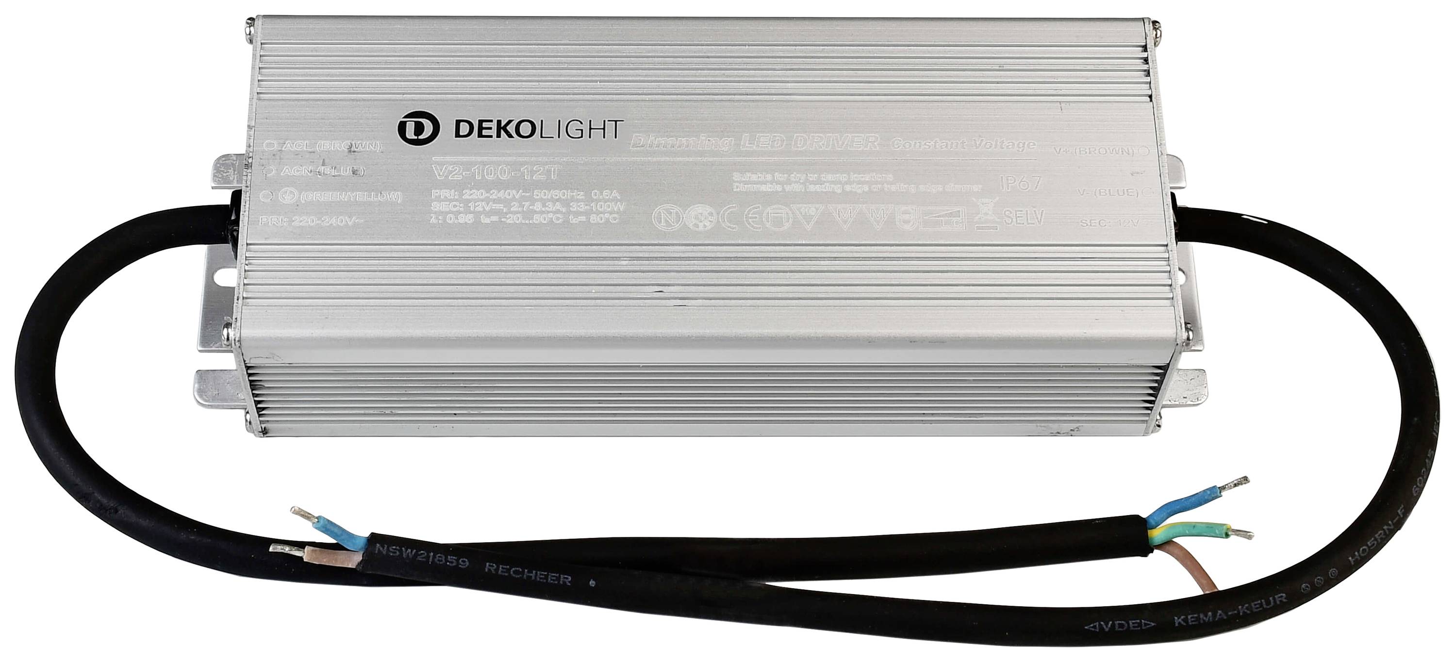 Deko Light IP, DIM CV LED-Trafo Konstantspannung 100W 2700mA - 8.30A 12 V/DC 1St.