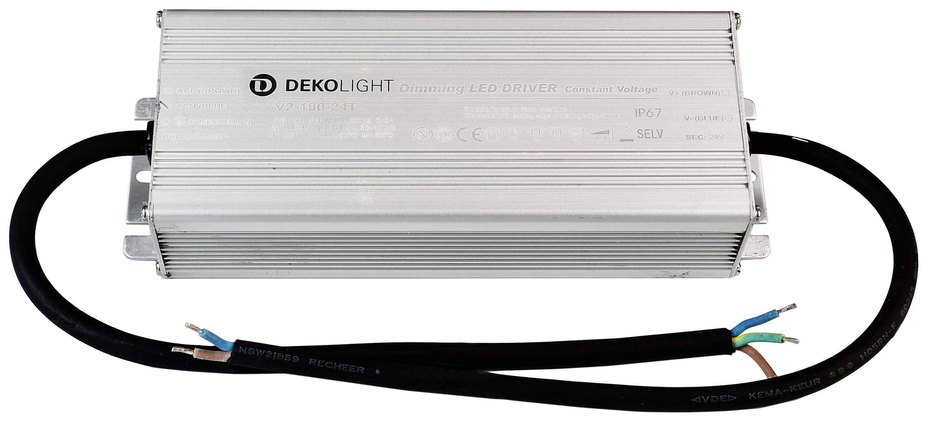 Deko Light IP, DIM CV LED-Trafo Konstantspannung 100W 1400mA - 4.20A 24 V/DC 1St.