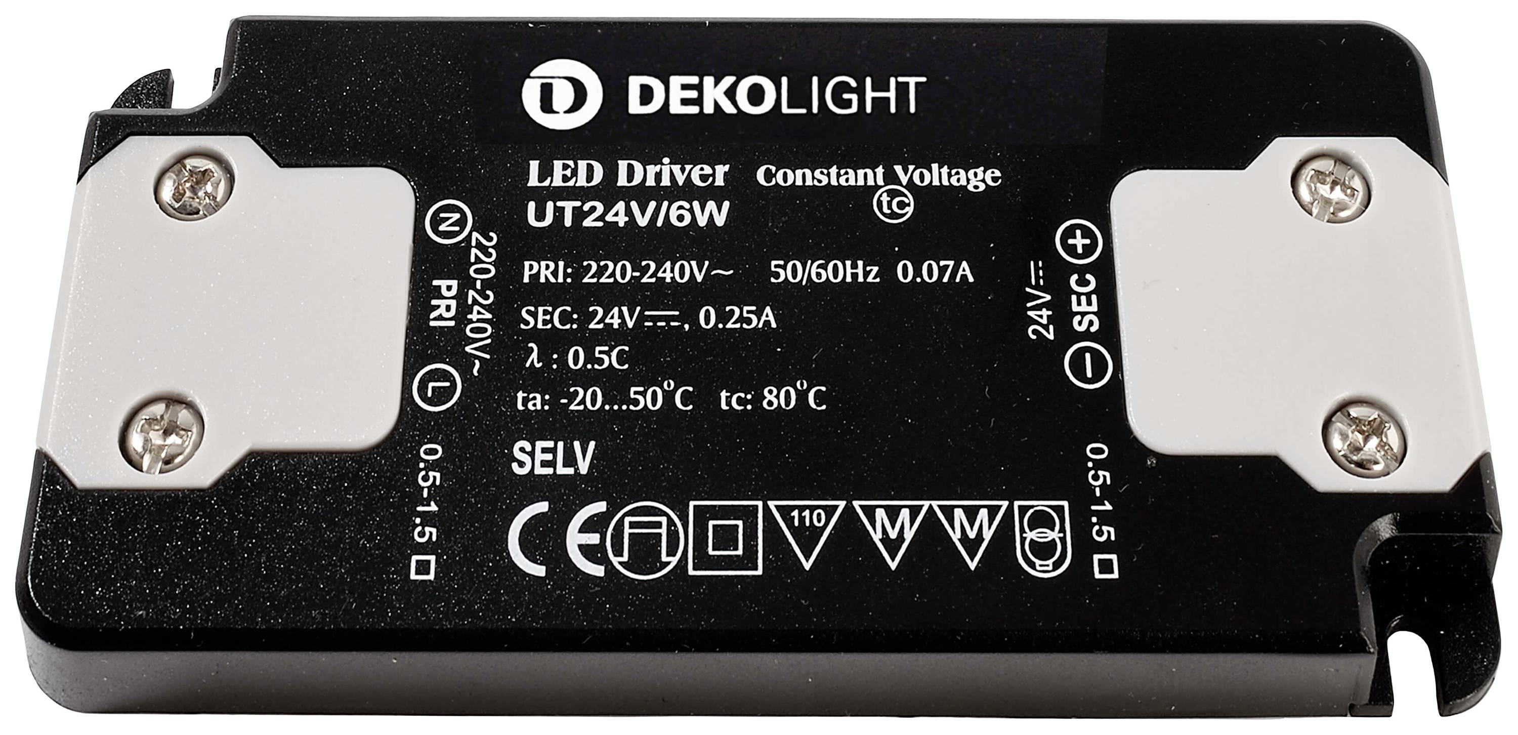 Deko Light FLAT, CC, UT LED-Trafo Konstantspannung 0mA - 0.25A 24 V/DC 1St.